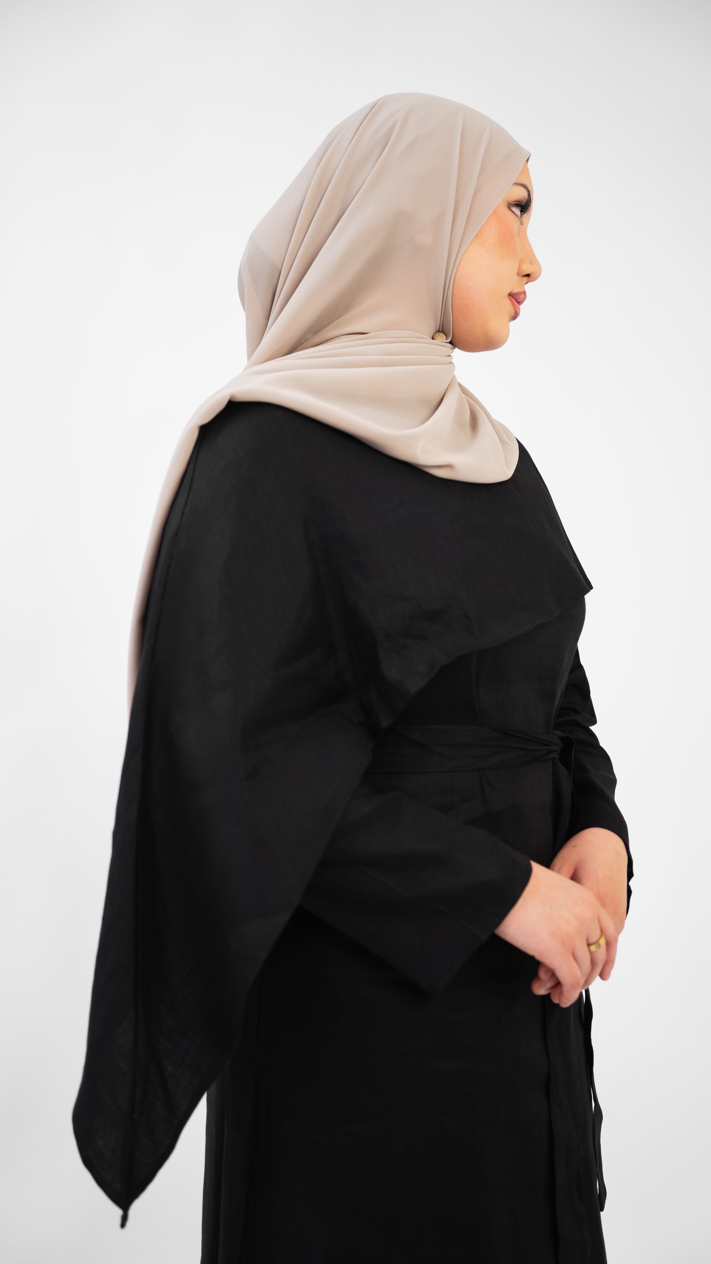 Wardah Linen Dress - Black