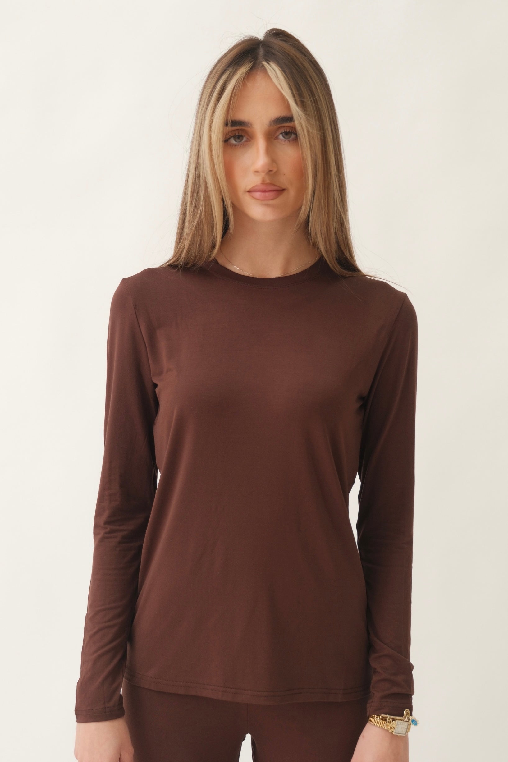 Long Sleeve Top - Chocolate