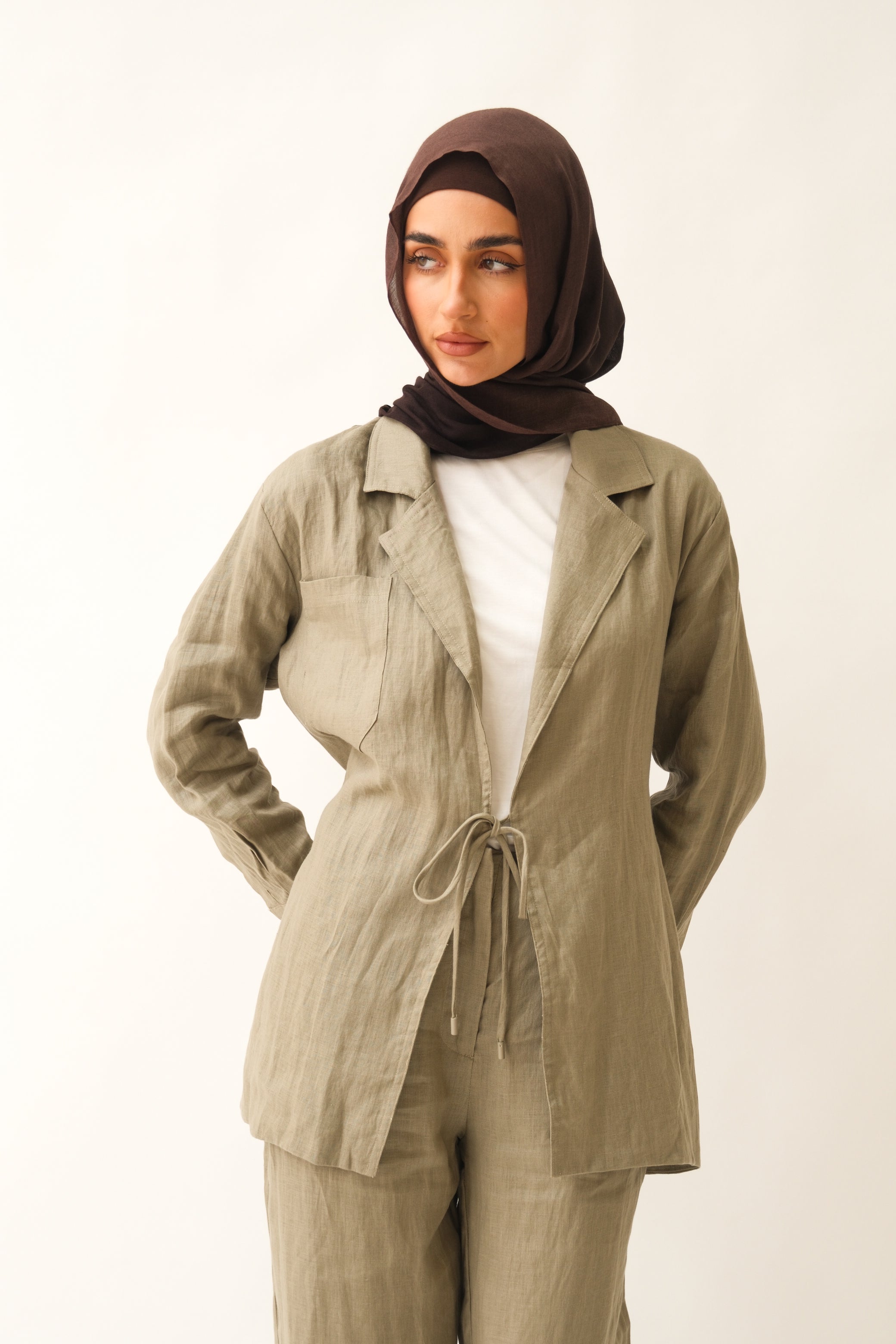 Hala Linen Shirt - Sage