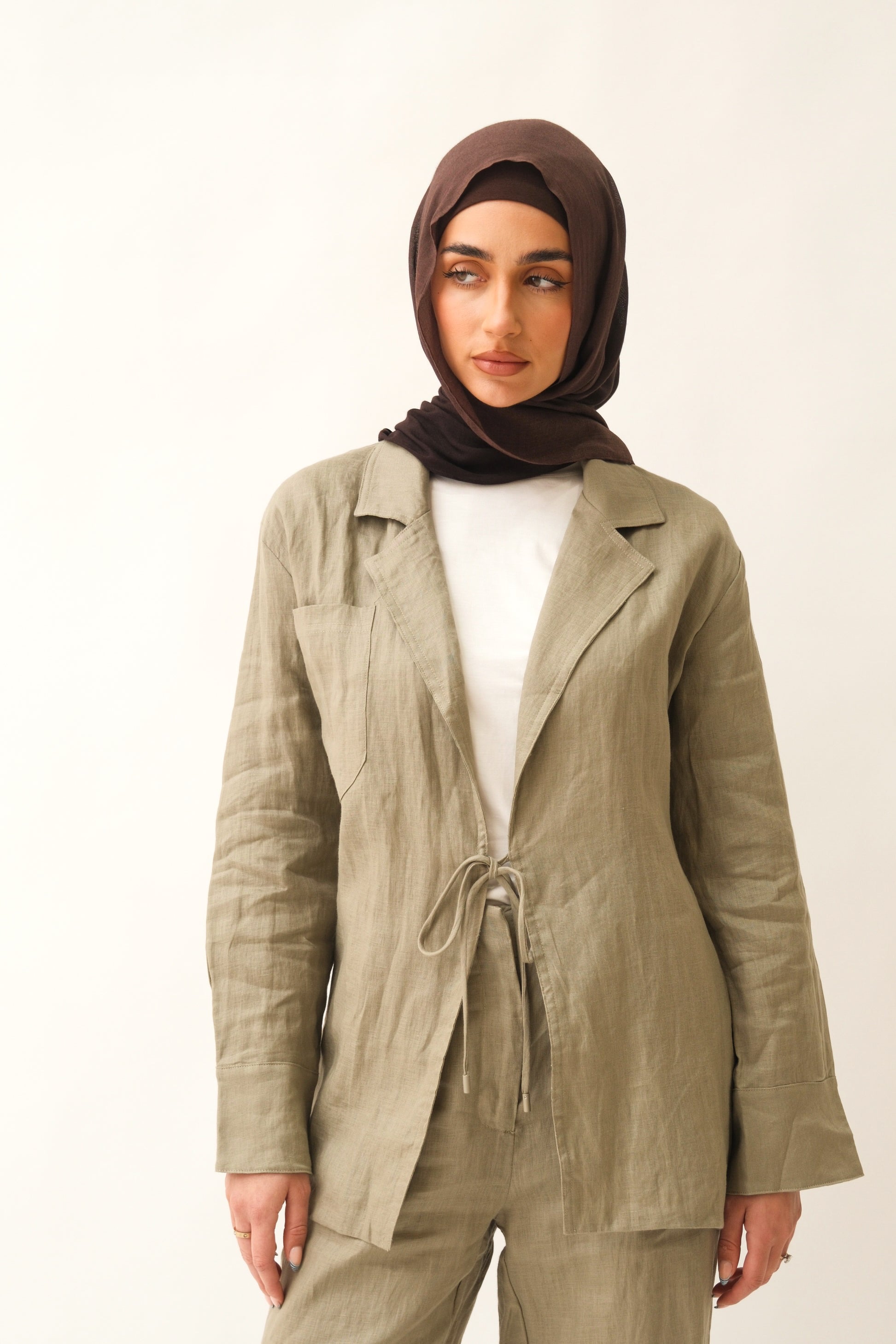 Hala Linen Shirt - Sage