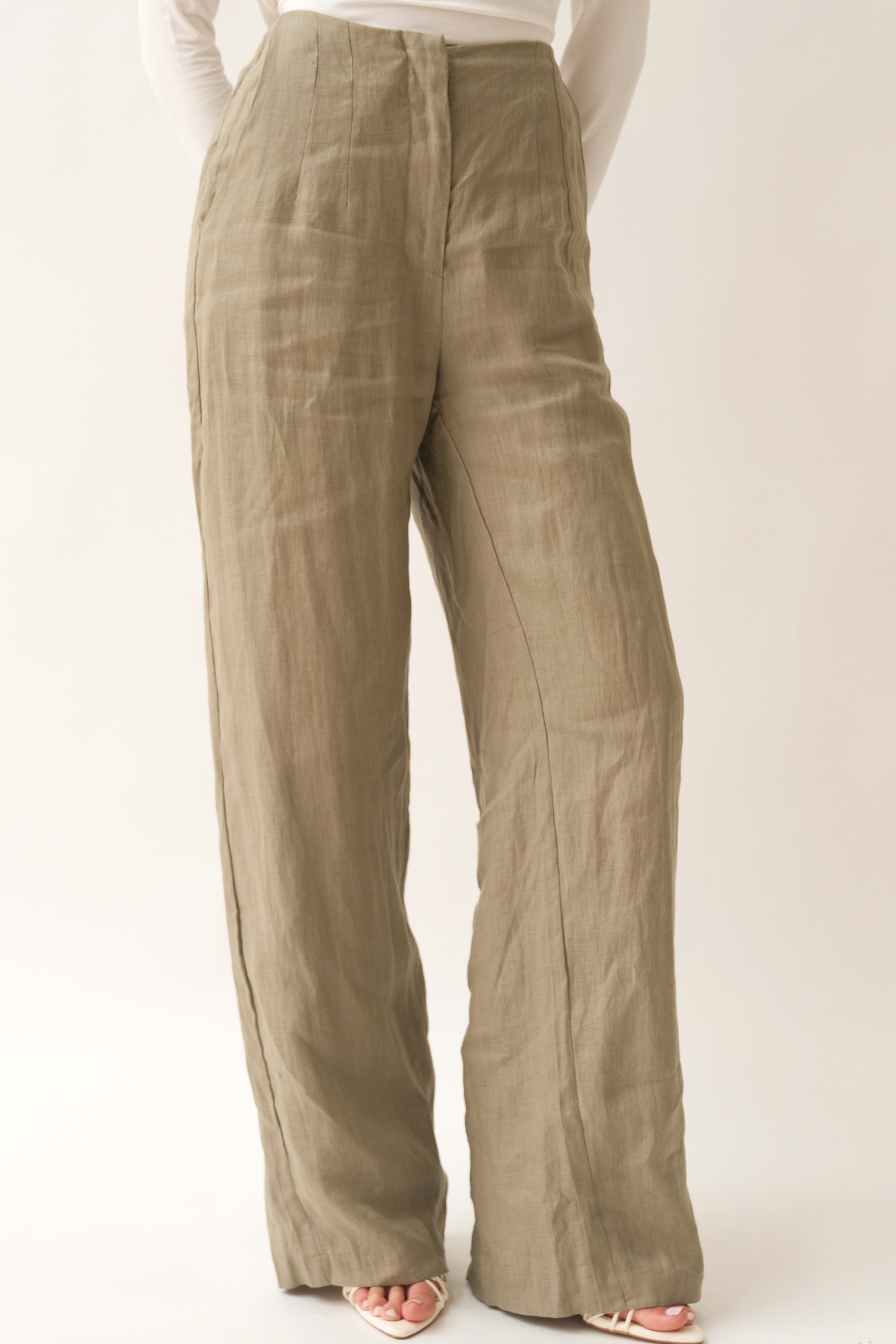 Hala Linen Trousers - Sage