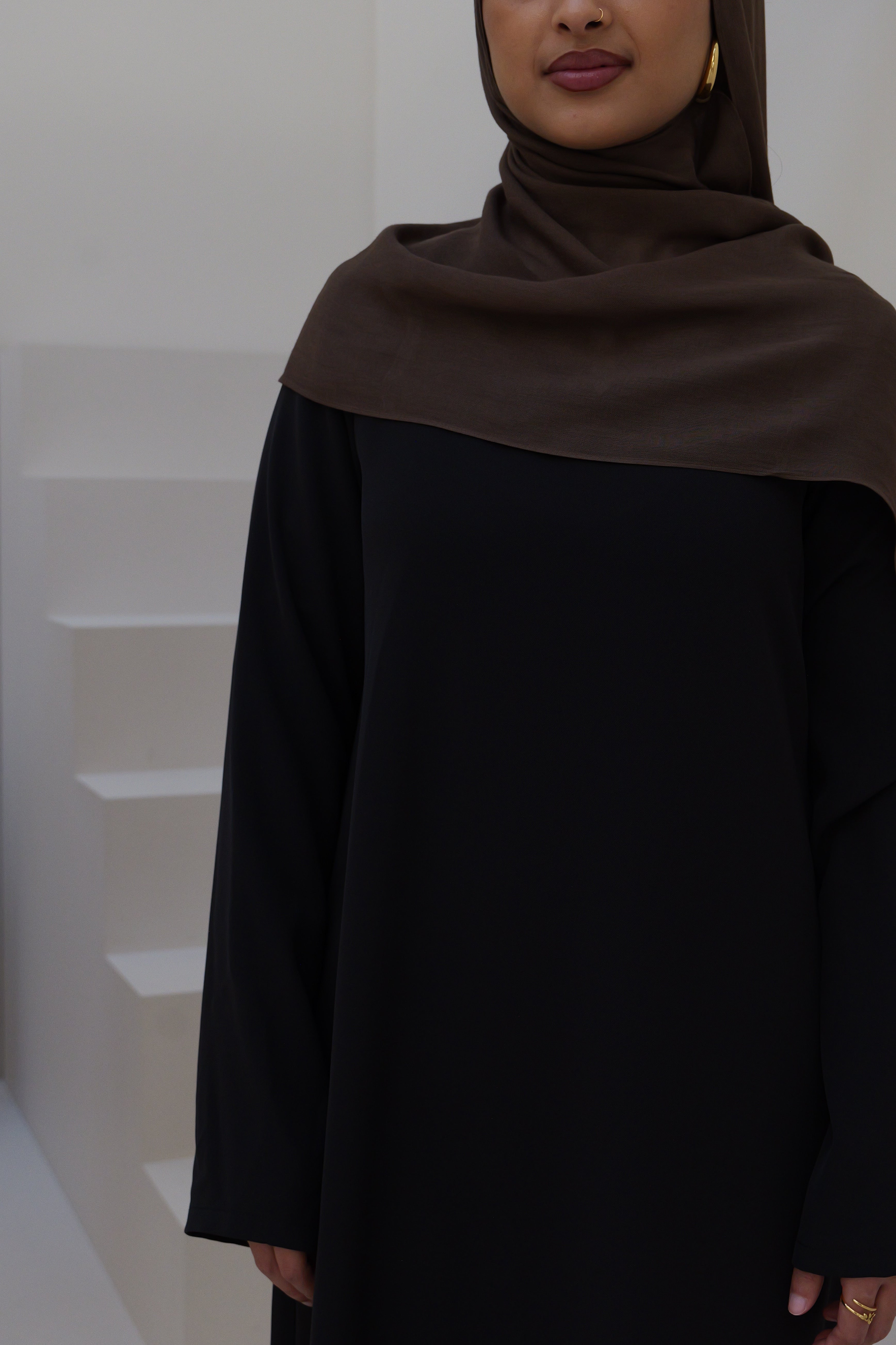 Basic Light Abayah - Black