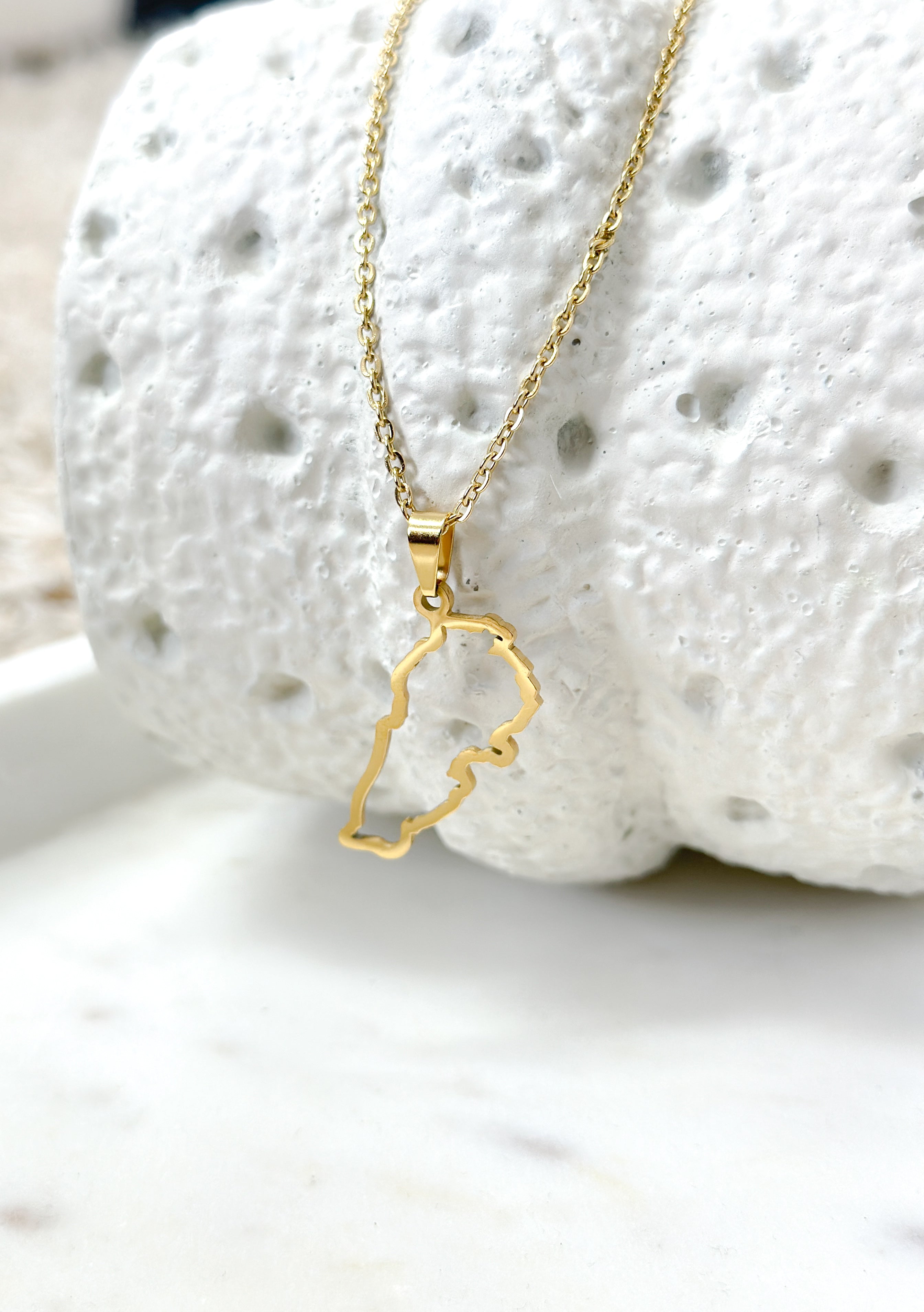 Lebanon Map Necklace