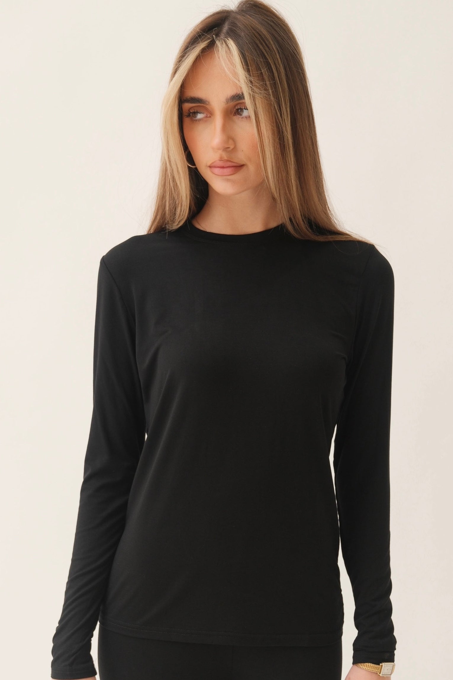Long Sleeve Top - Midnight Black