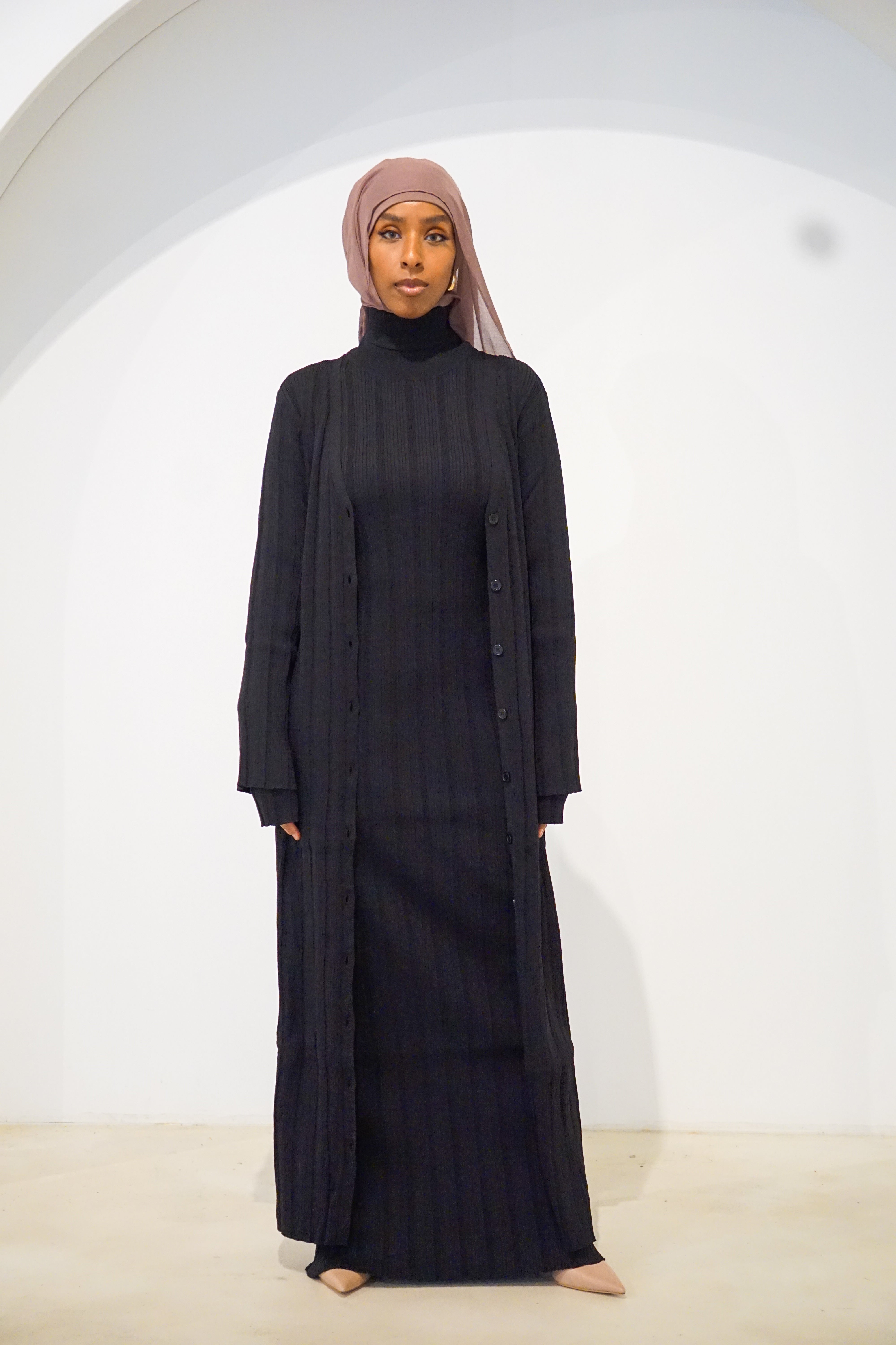 Liyana Maxi Cardigan - Black