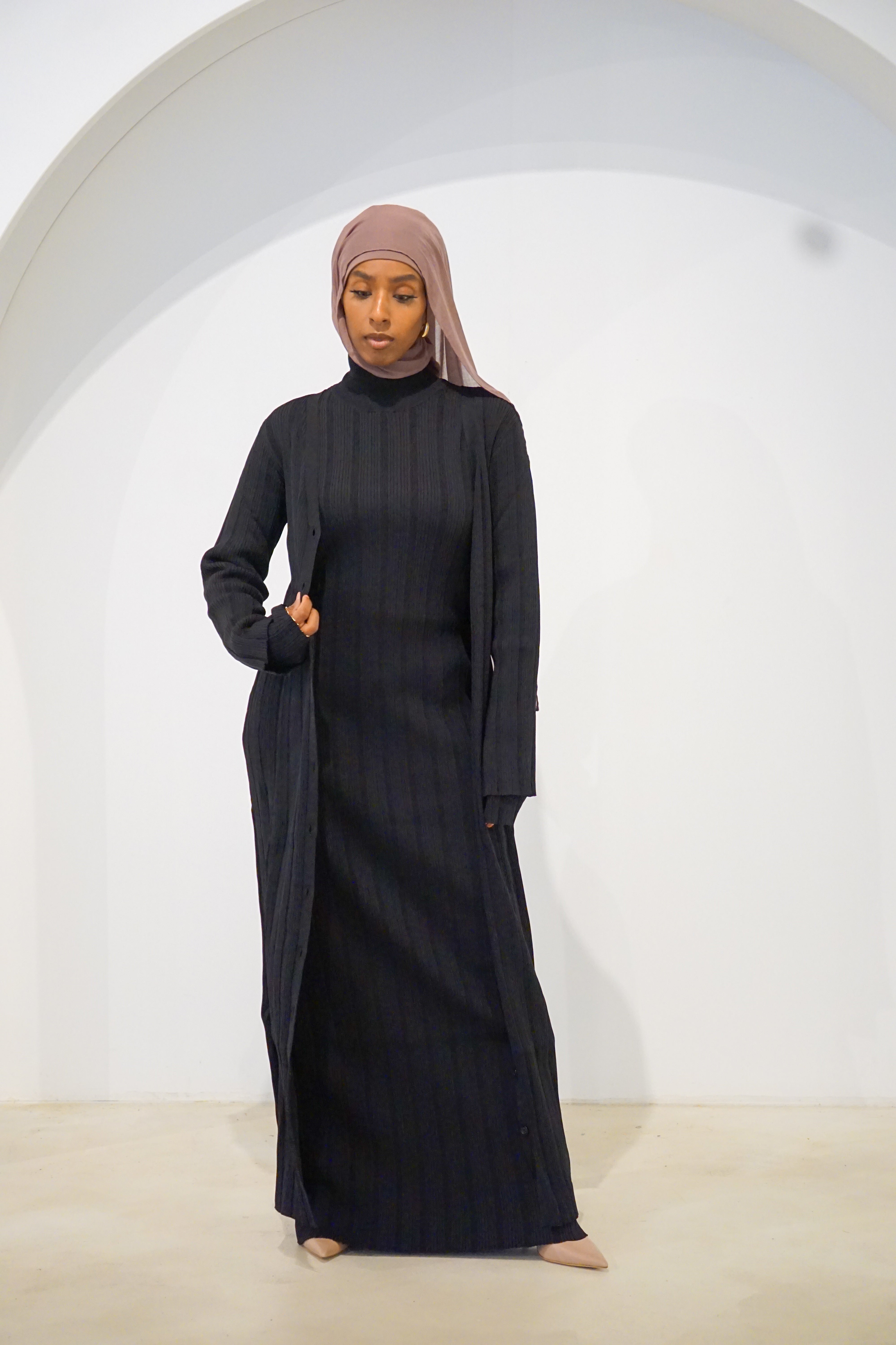 Liyana Maxi Cardigan - Black