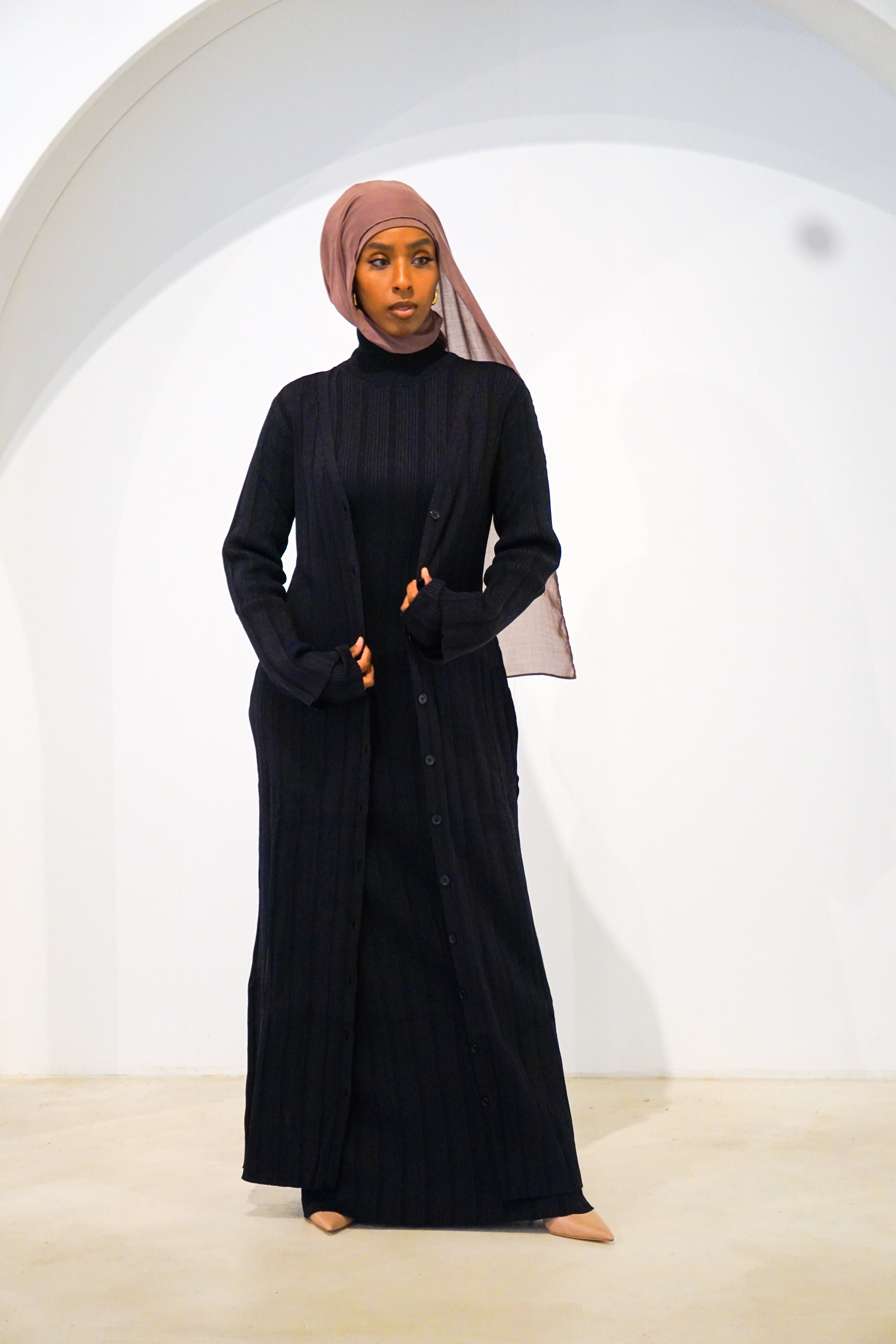 Liyana Maxi Cardigan - Black