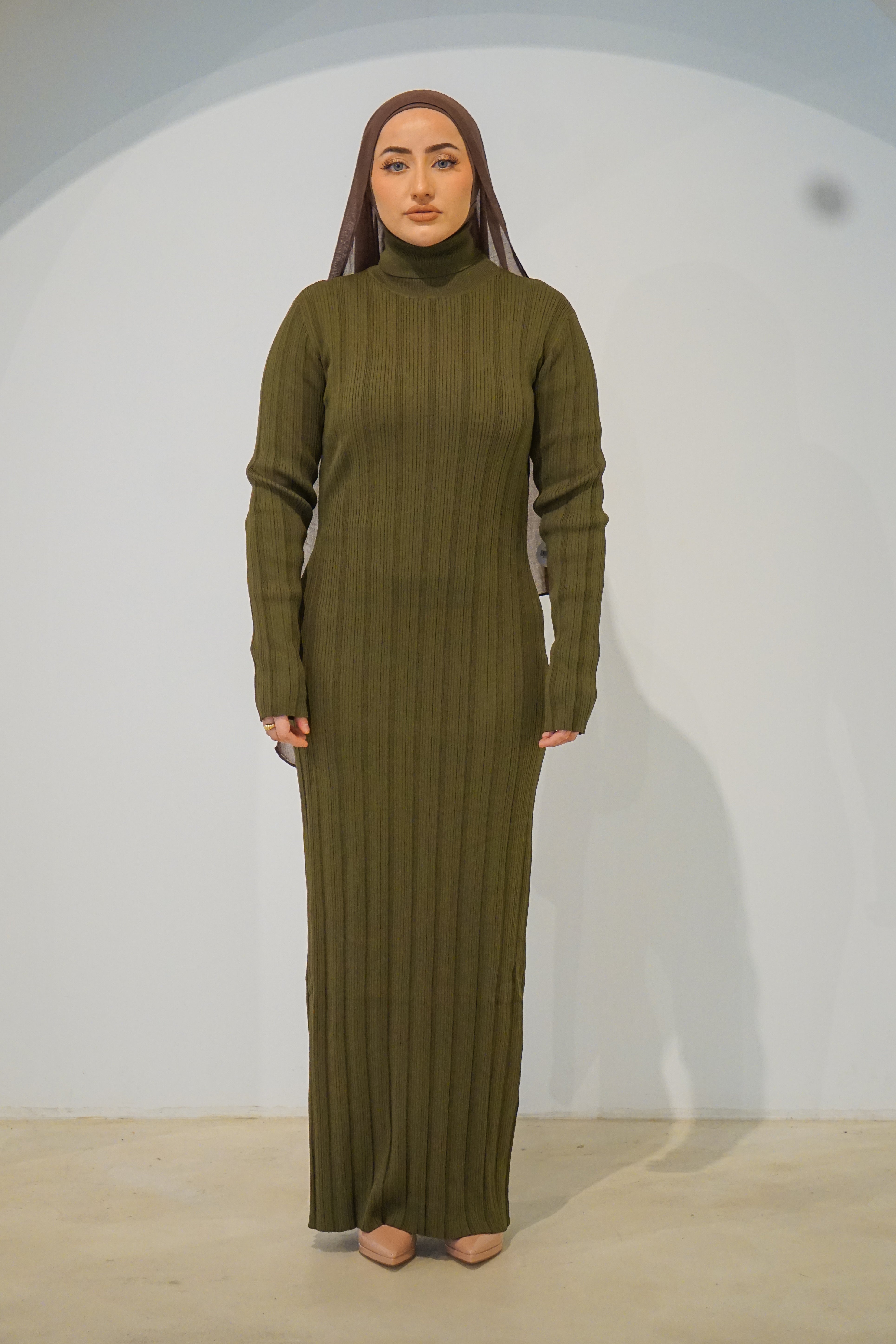 Liyana Maxi Dress - Deep Olive