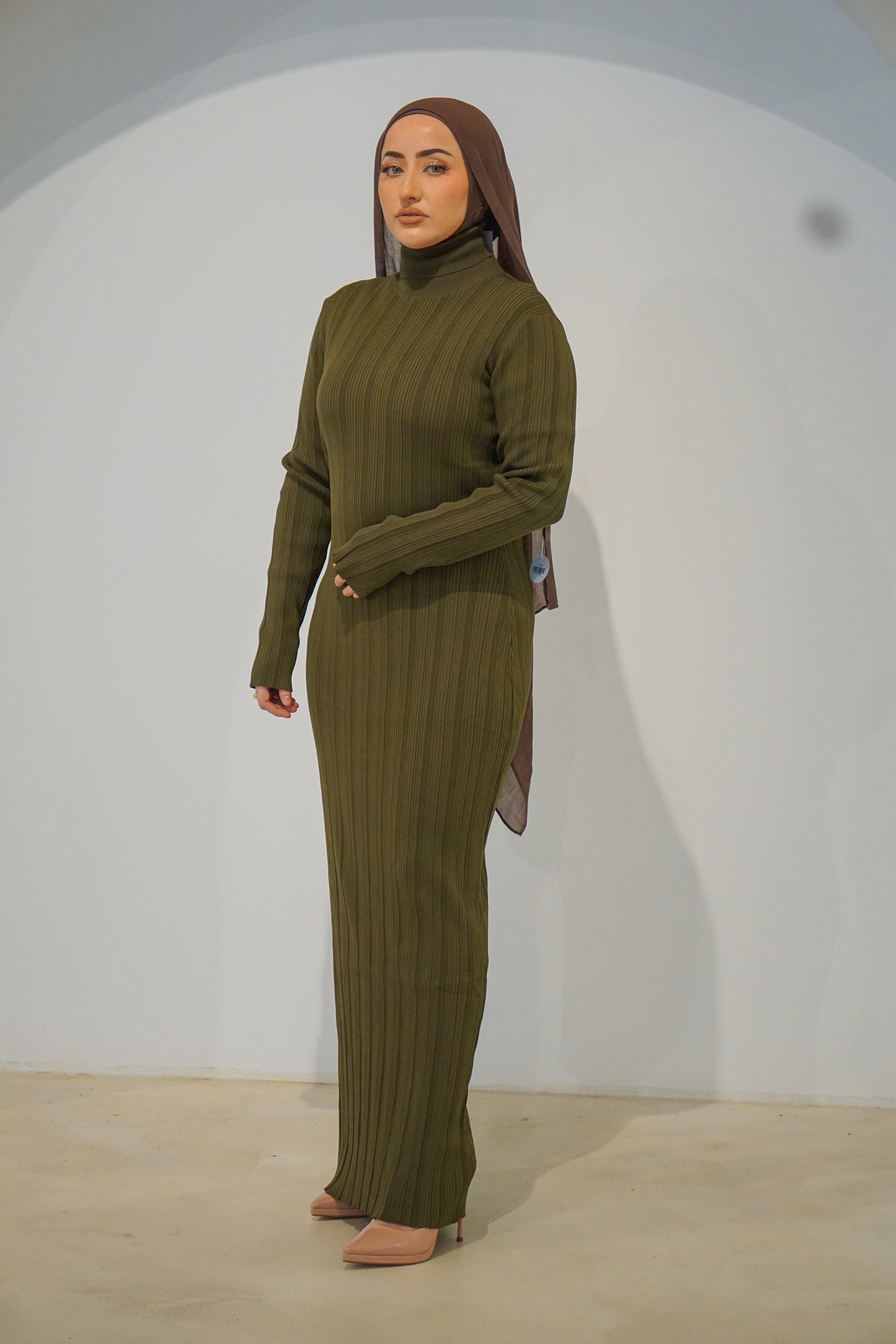 Liyana Maxi Dress - Deep Olive