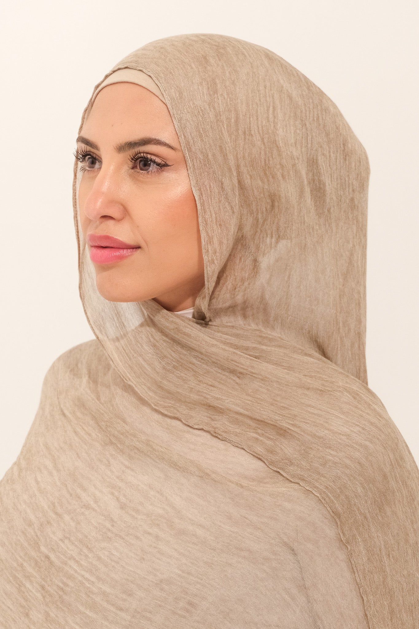 Rayon crinkle - Plaza Taupe