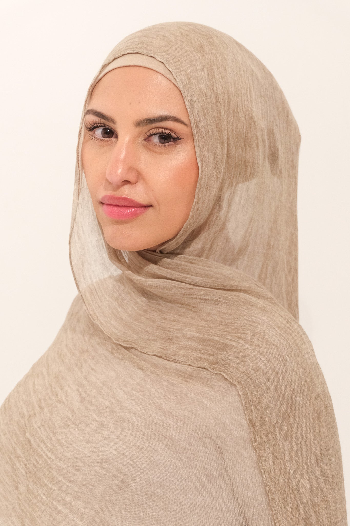 Rayon crinkle - Plaza Taupe