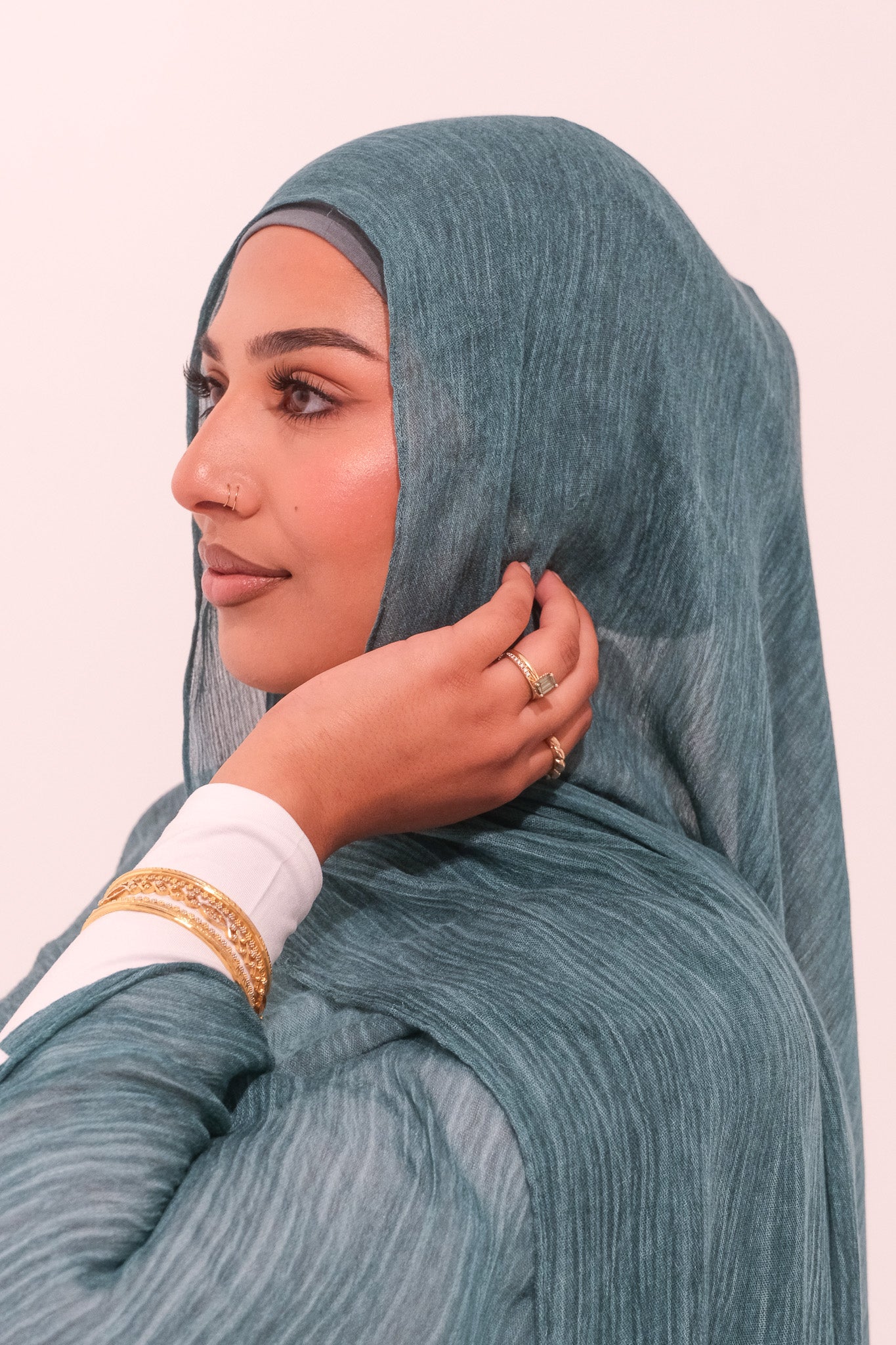 Rayon crinkle - Ocean