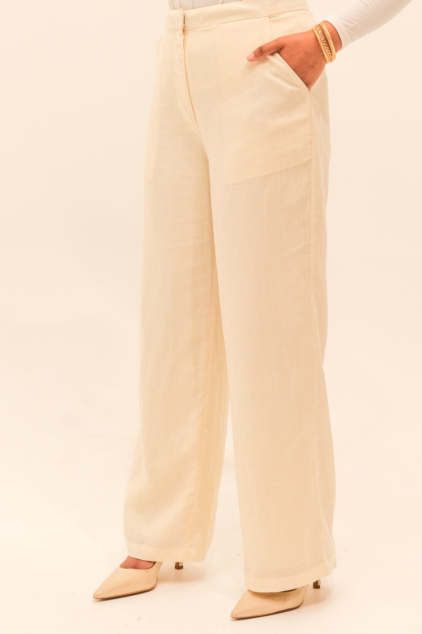Sakina Trousers - Buttercream