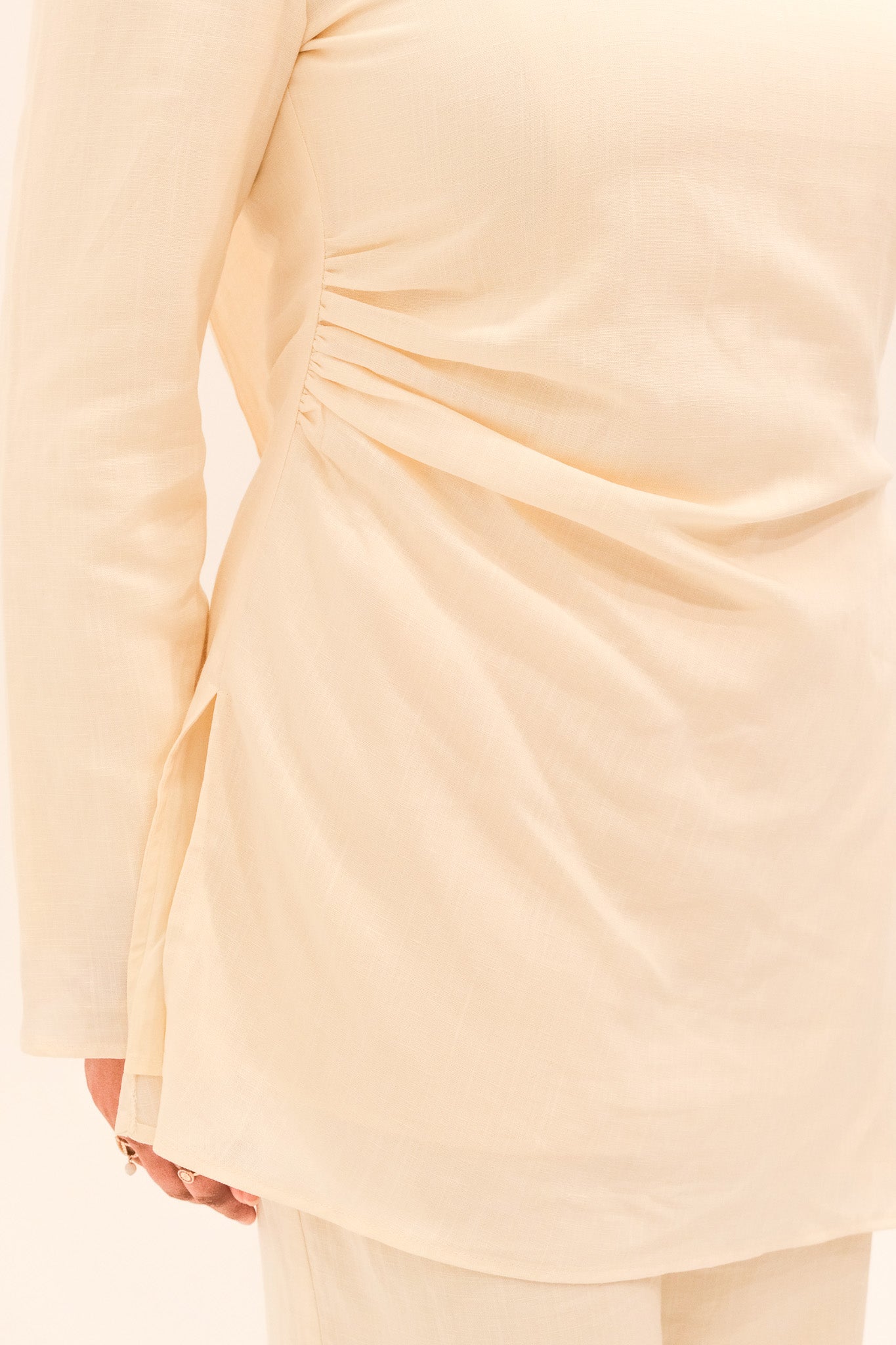 Sakina Asymmetric Top - Buttercream