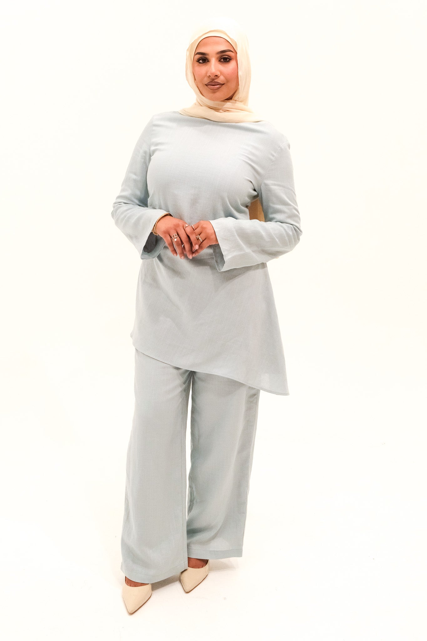 Sakina Asymmetric Top - Sky