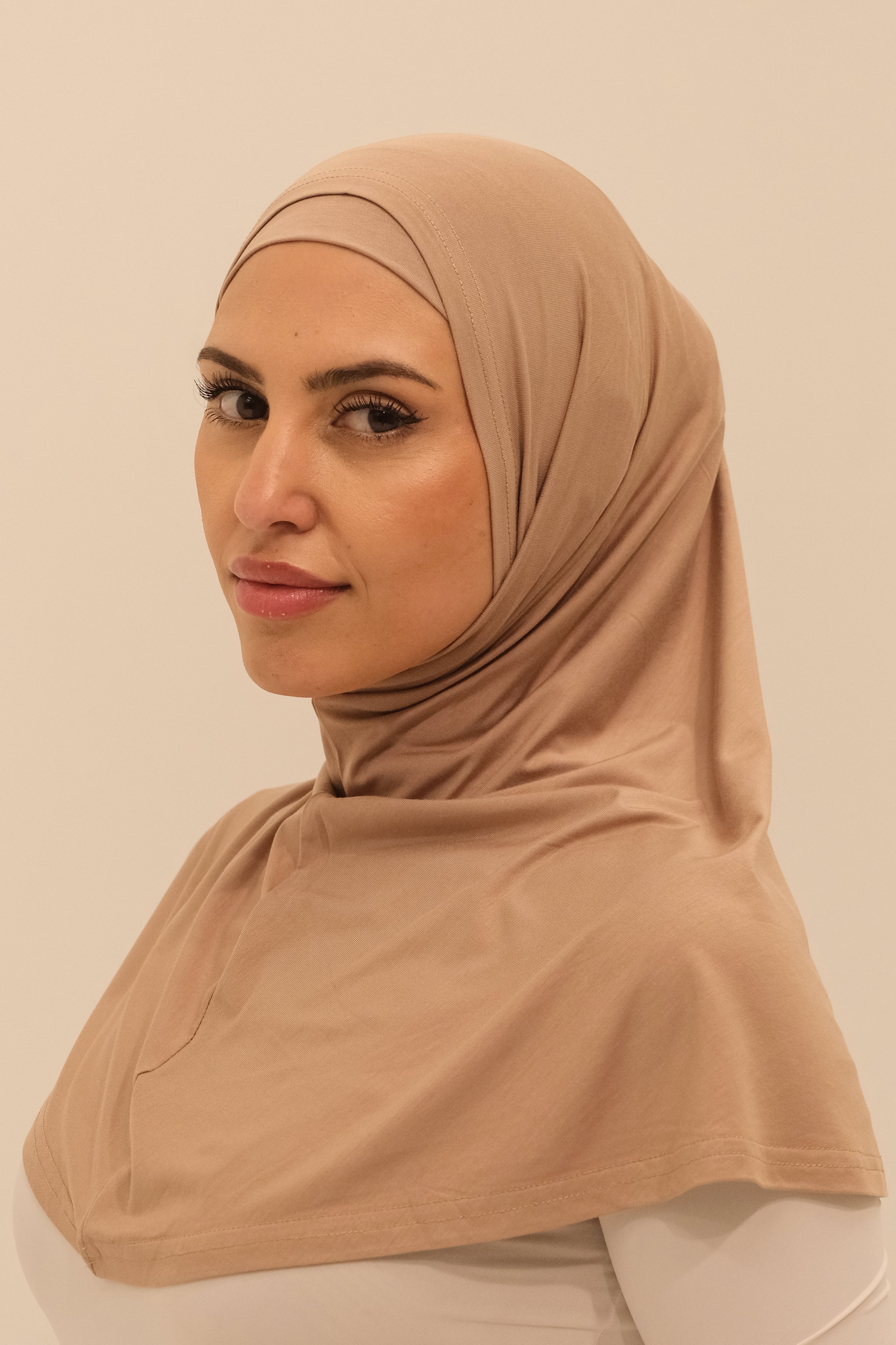 Slip on Hijab - Rose Beige (J)