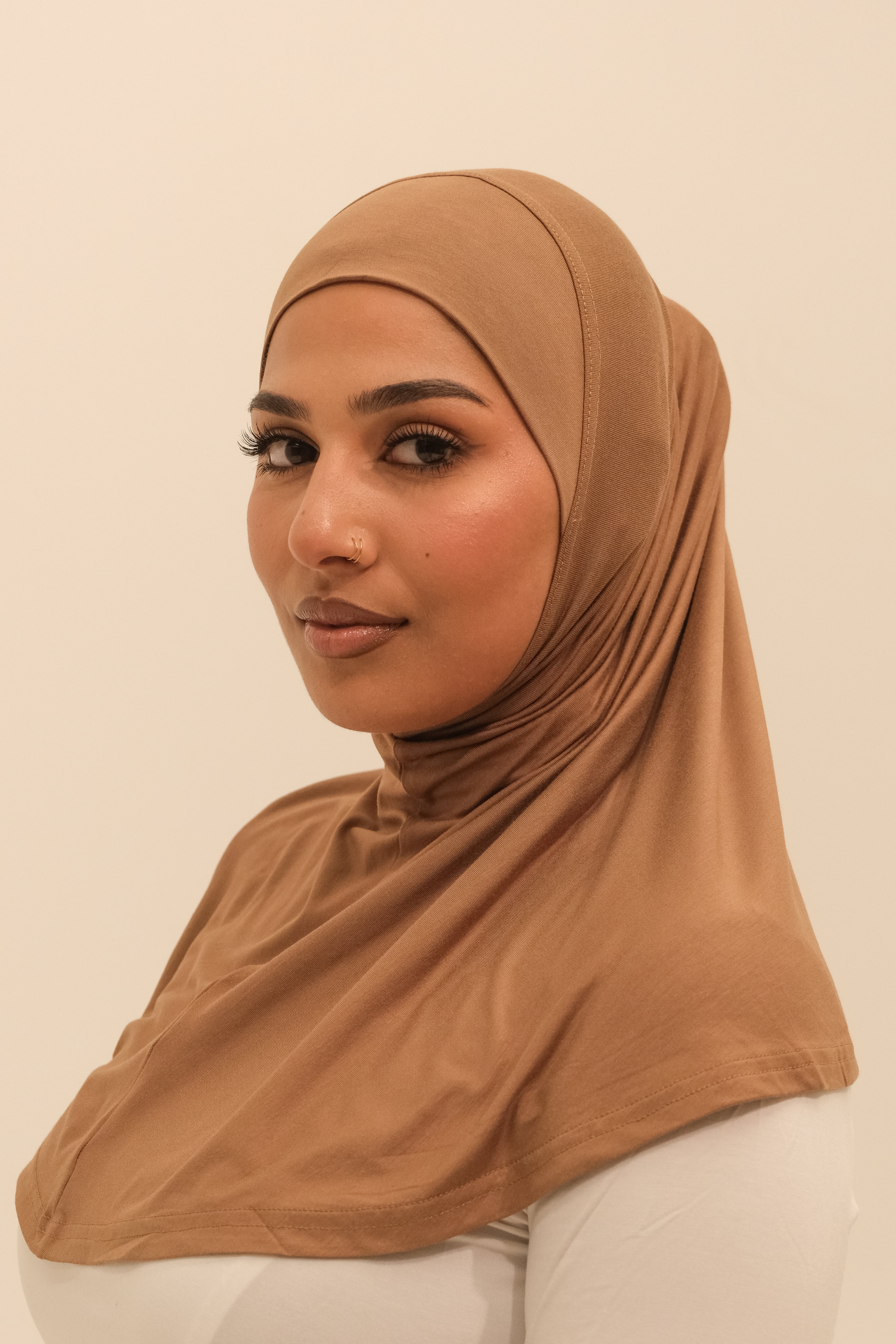 Slip on Hijab - Raw umber (J)