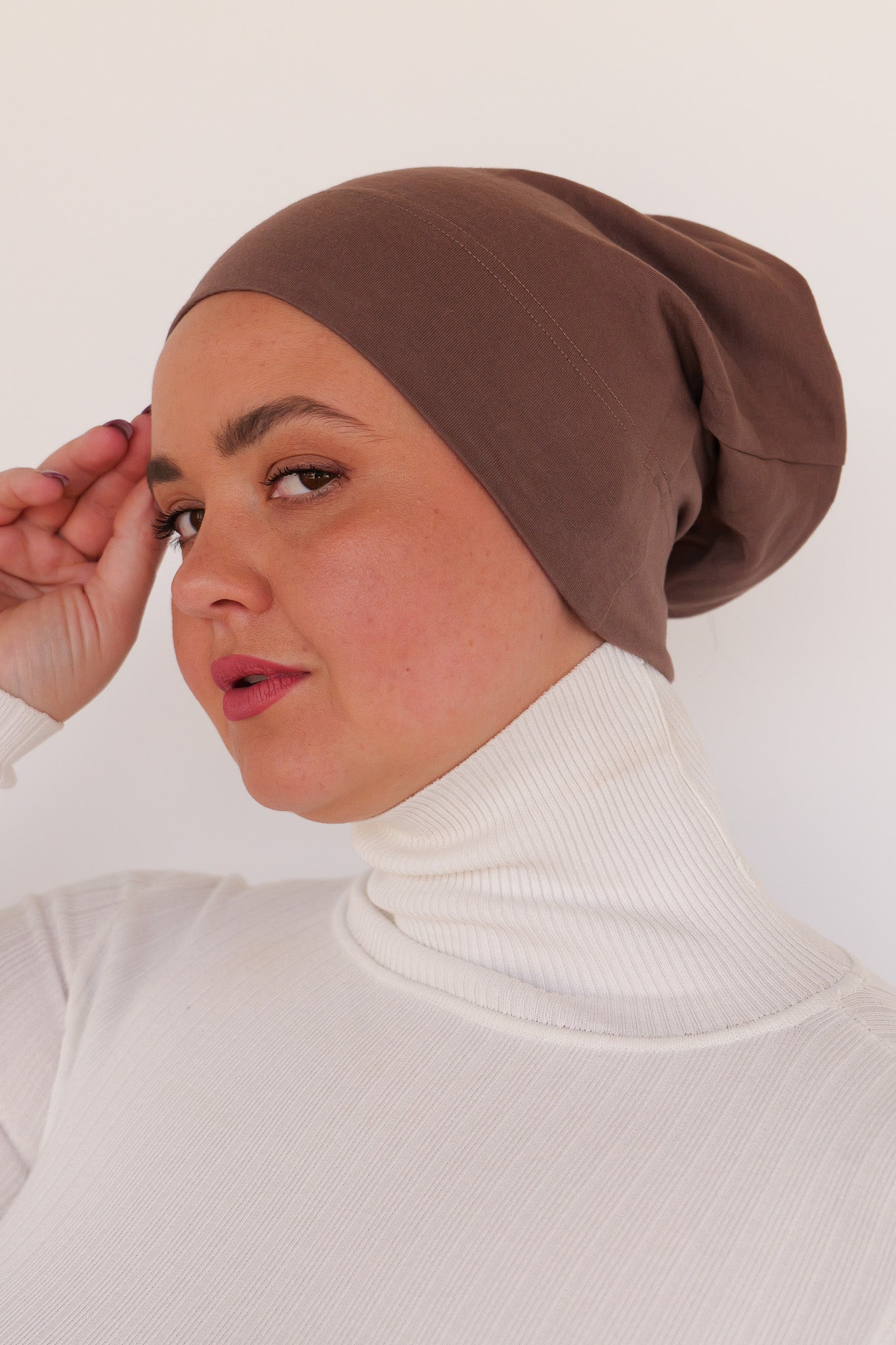 Cotton Undercap - Deep Taupe - Nasiba
