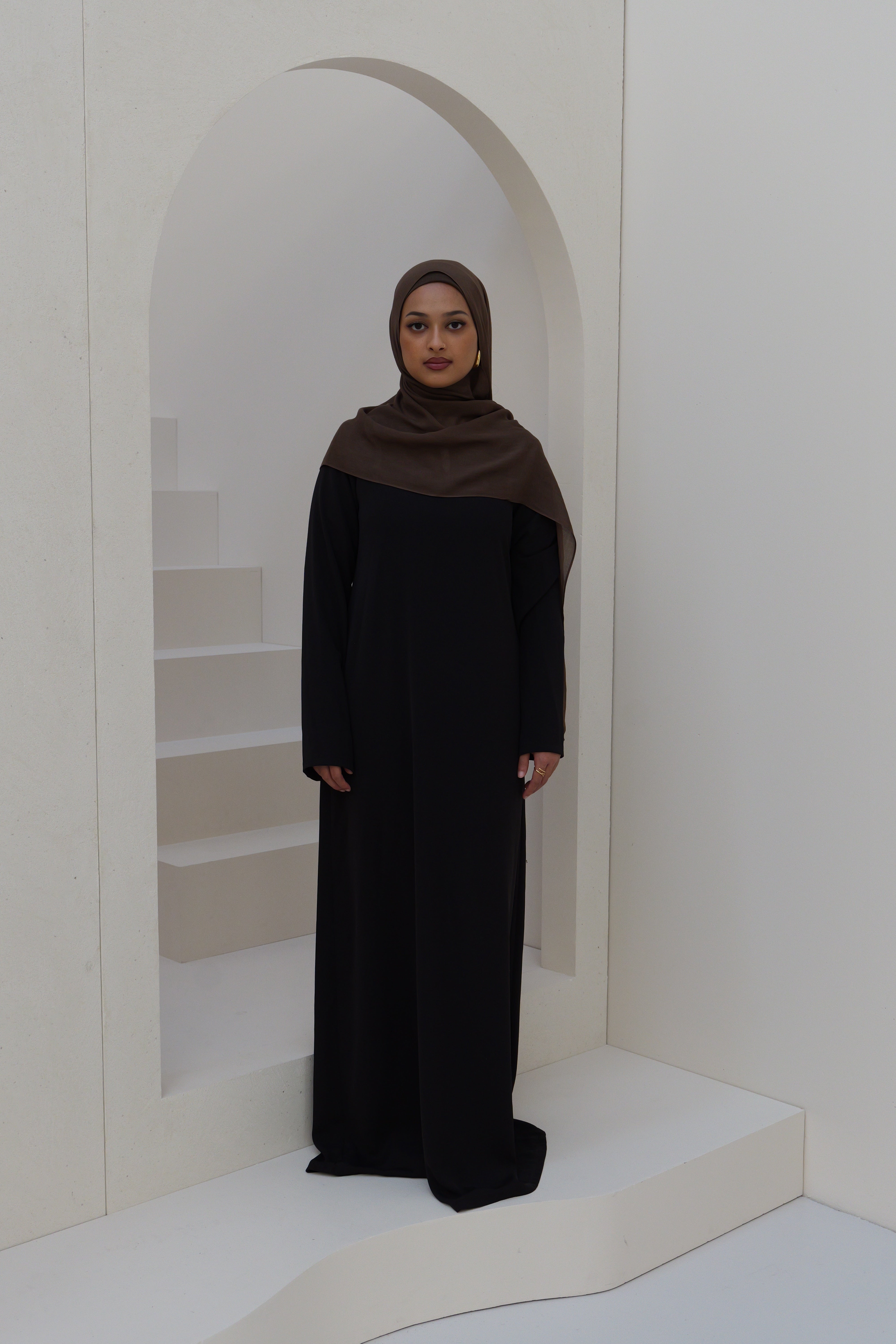 Basic Light Abayah - Black