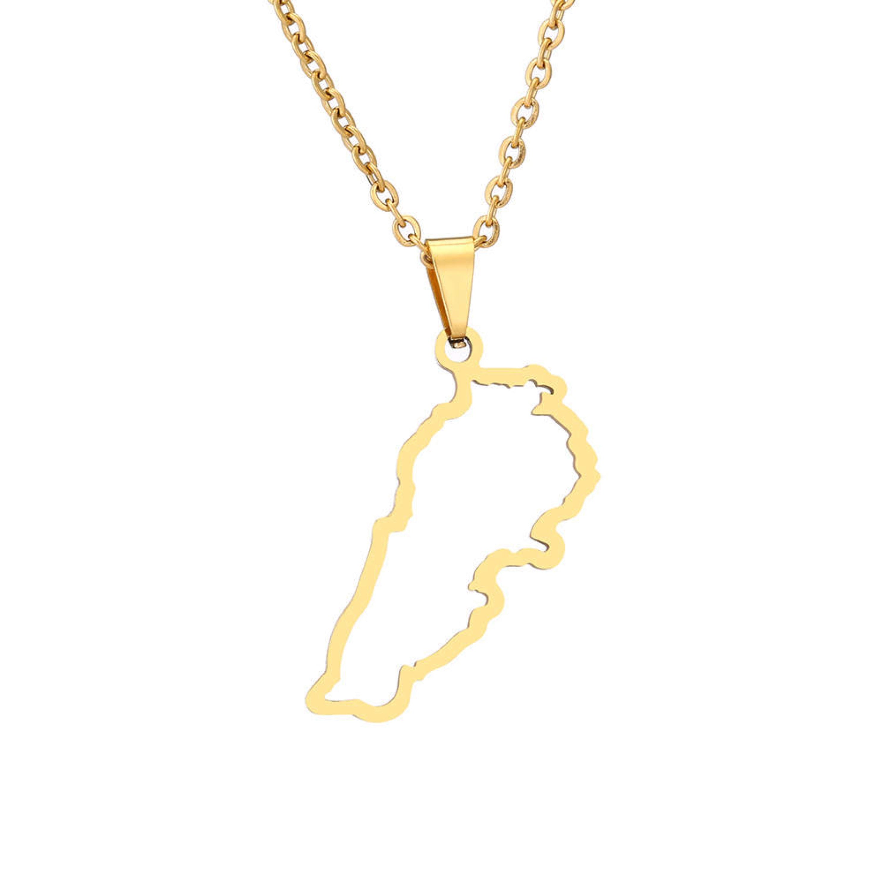 Lebanon Map Necklace