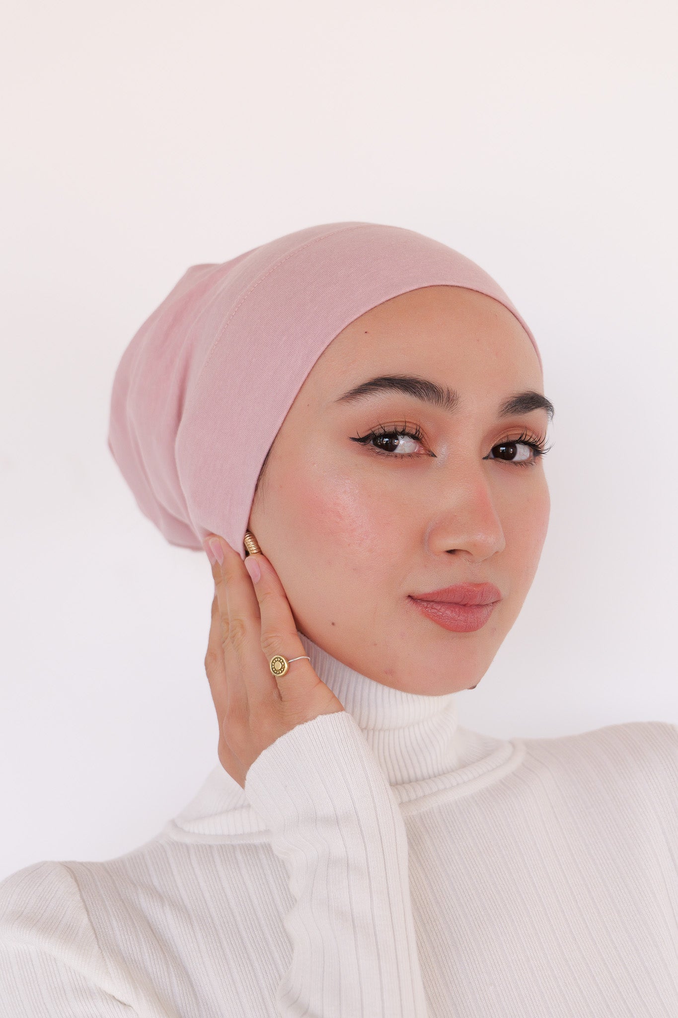 Cotton Undercap - Pale Mauve - Nasiba