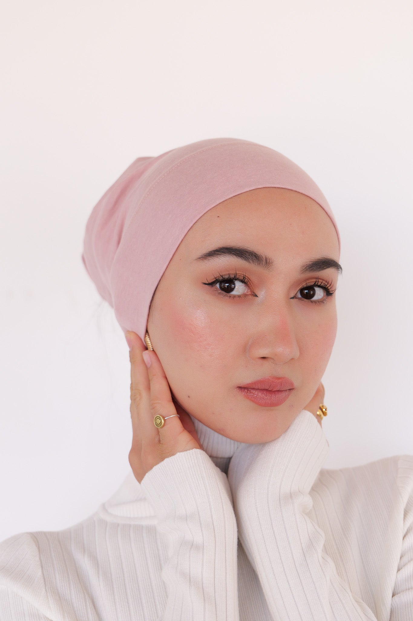 Cotton Undercap - Pale Mauve - Nasiba