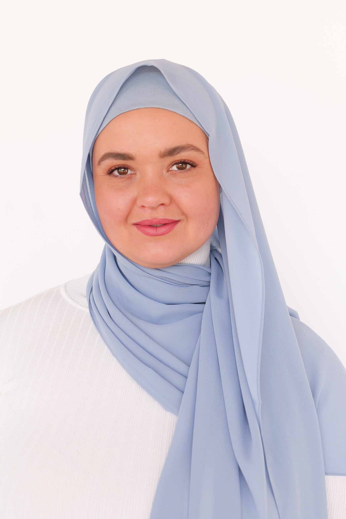 Premium Chiffon Hijab - Stone Blue - Nasiba