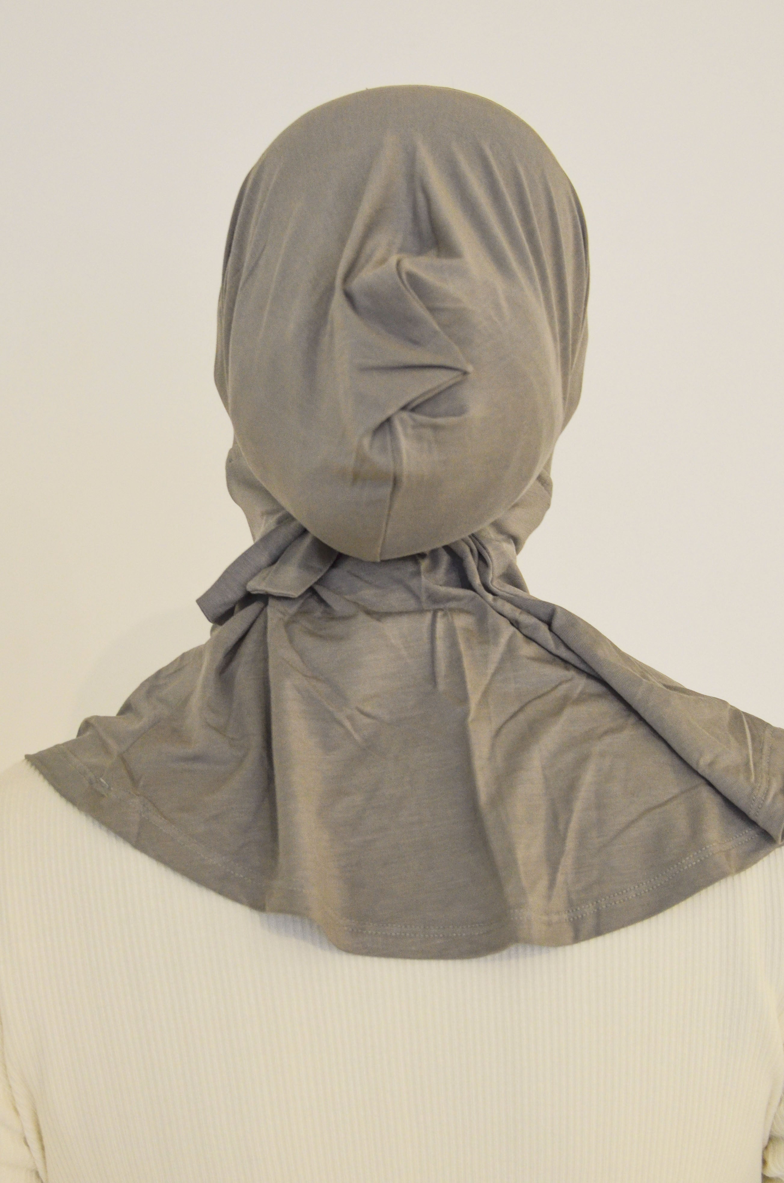 Tie back ninja Cap - Gray Flannel