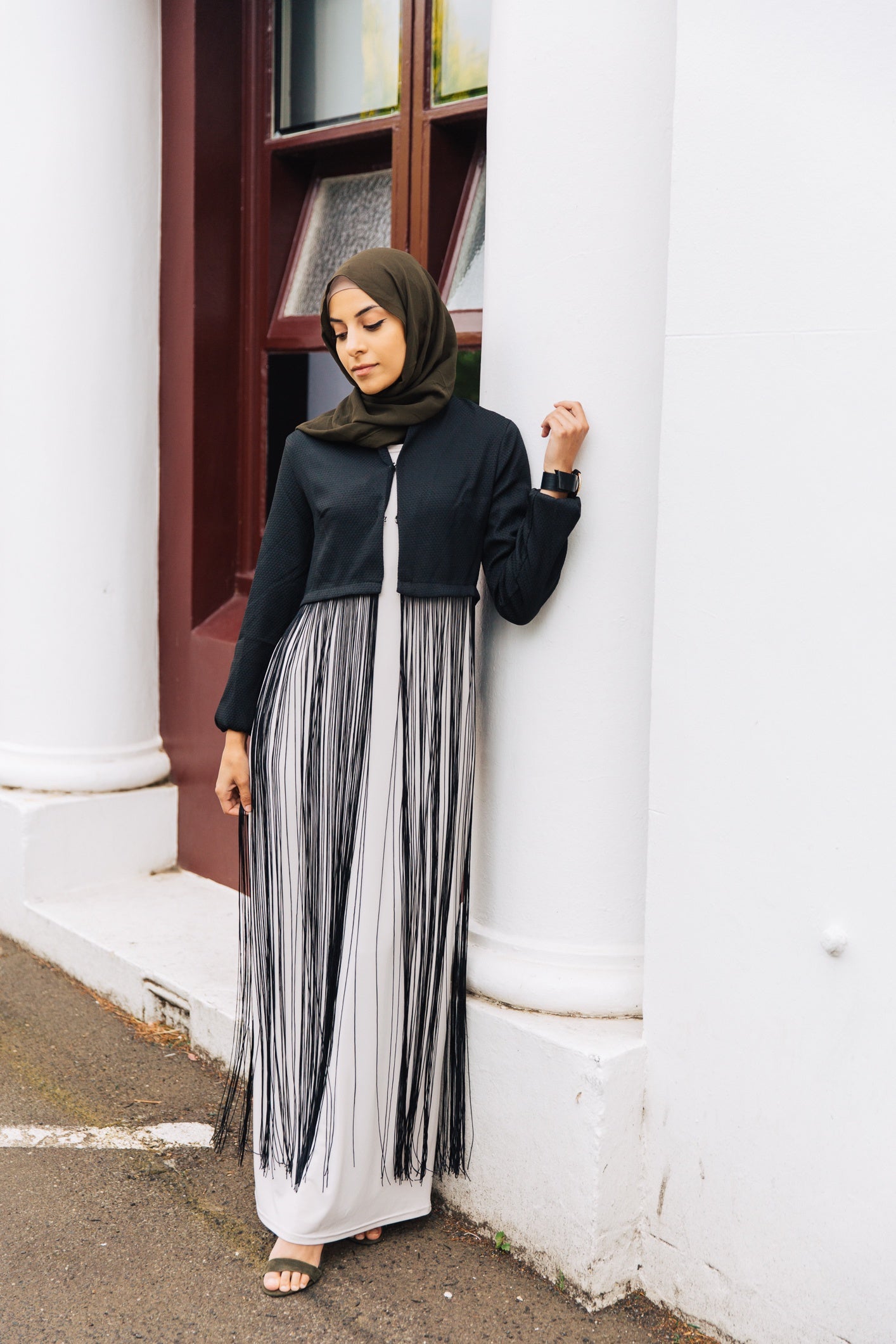 Tassel Cardigan - Black - Nasiba
