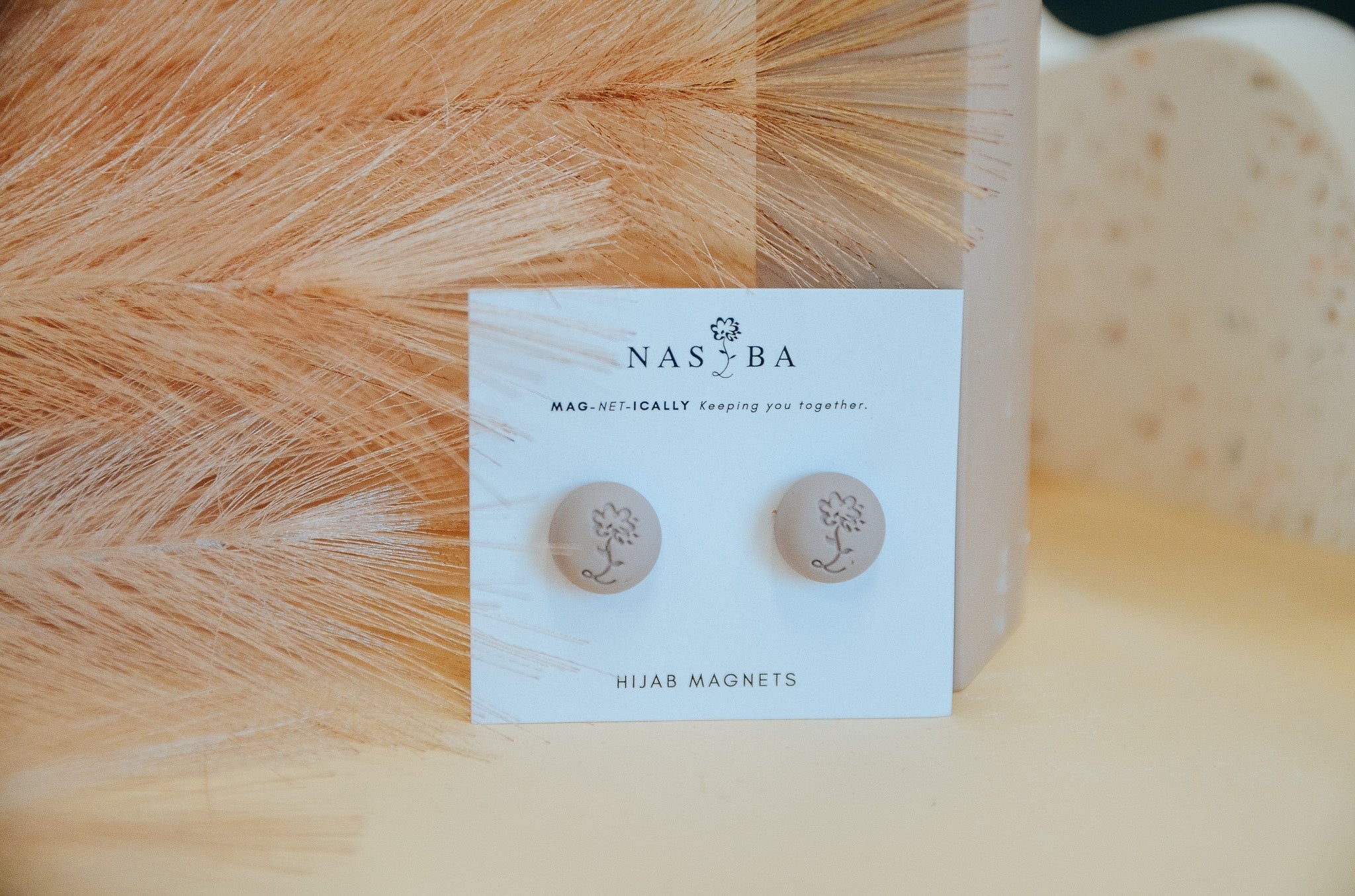 Hijab Magnets - Cream Blush - Nasiba