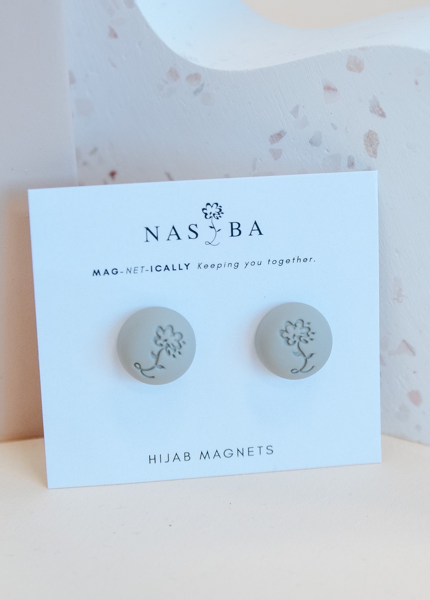 Hijab Magnets - Grey - Nasiba