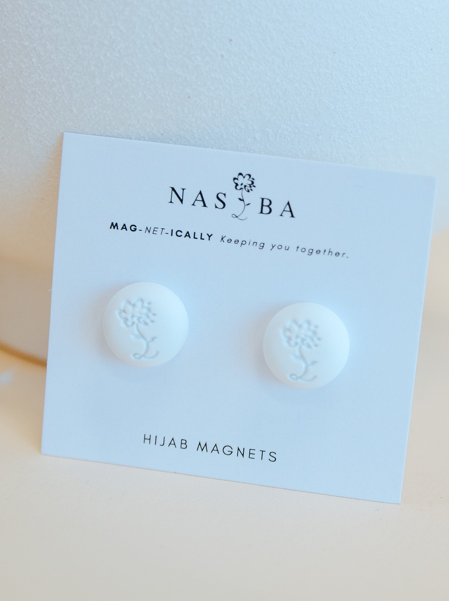 Hijab Magnets - White - Nasiba