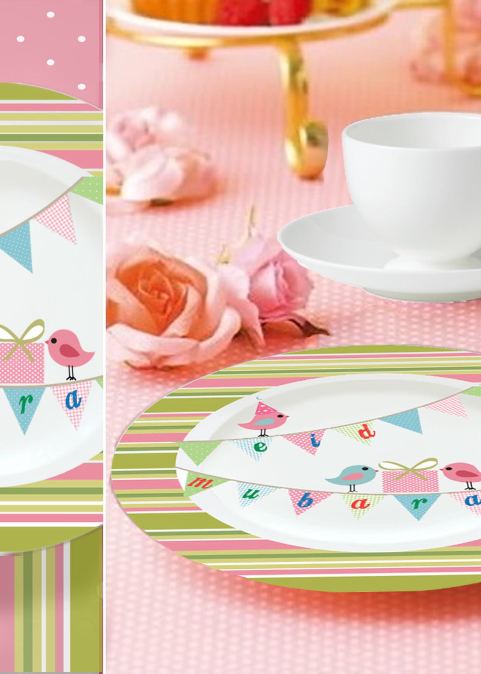 Shabby Zee Malamine Dinner Plates 4pk - Nasiba