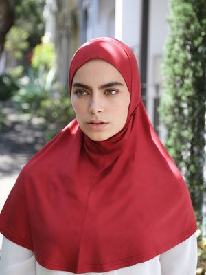 Slip on Hijab - Barn Red (J) - Nasiba