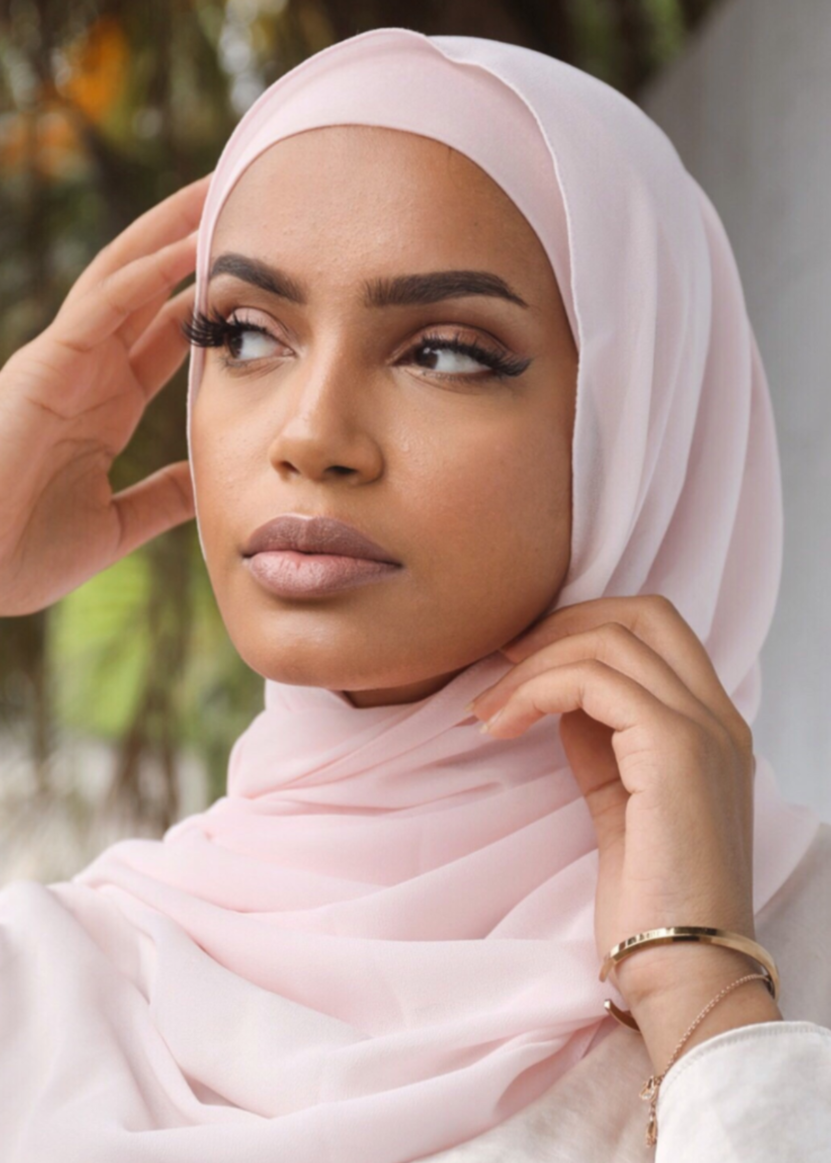 Premium Chiffon Hijab - Baby Pink