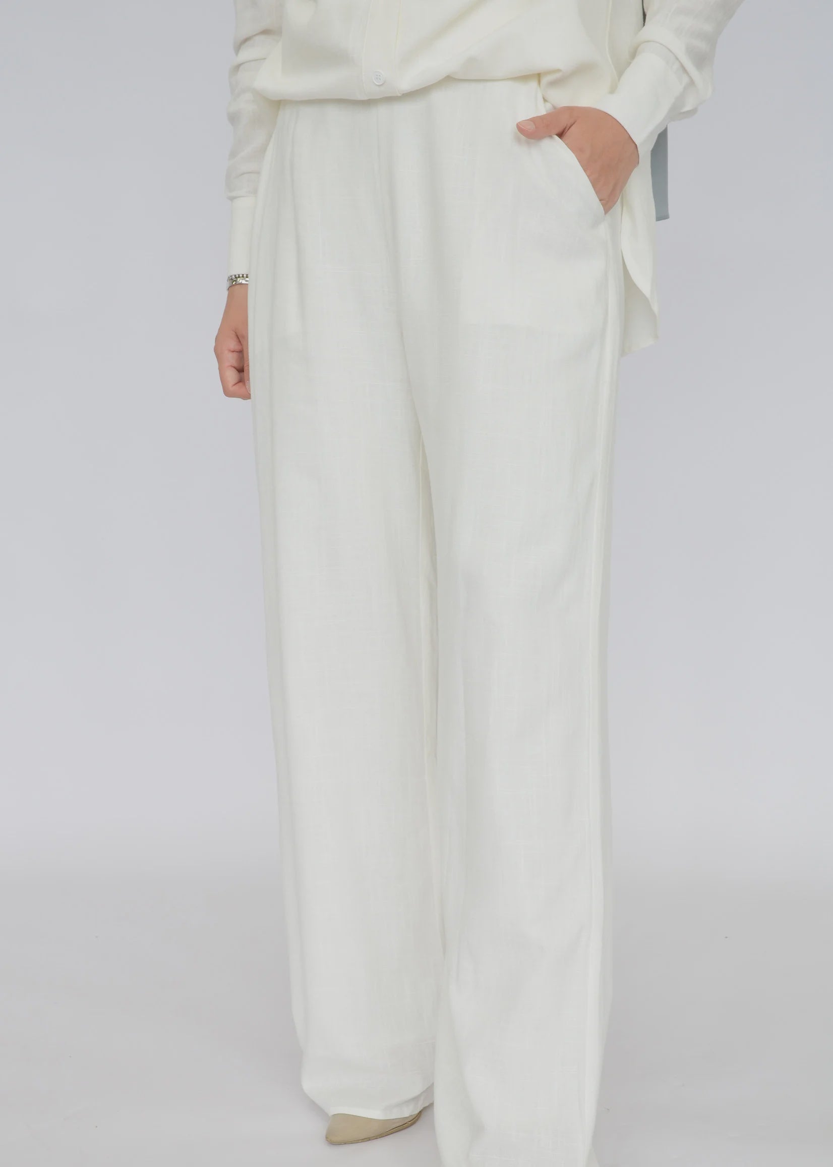 Balmy wide leg pants - White