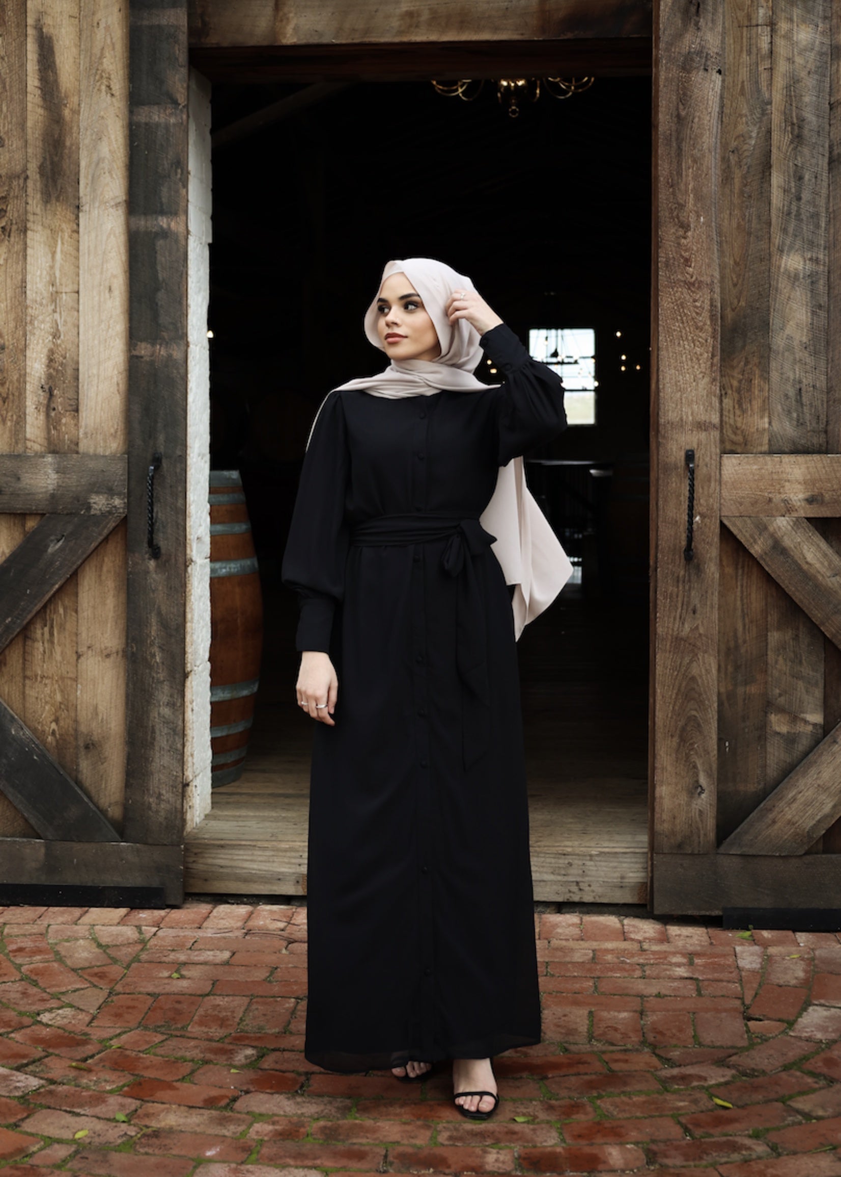 Dalia shirt dress black - Nasiba