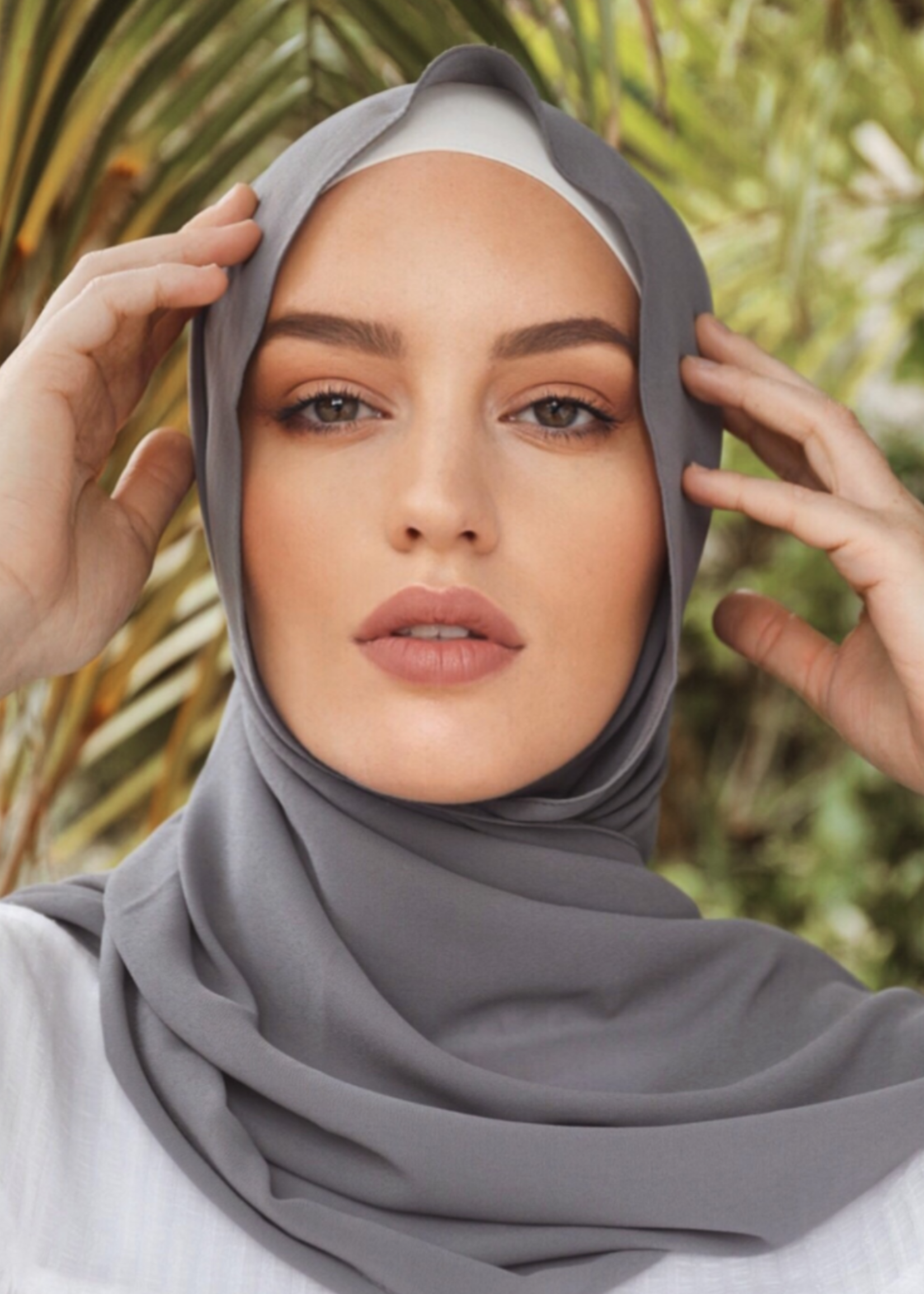 Premium Chiffon Hijab - Blue Fossil