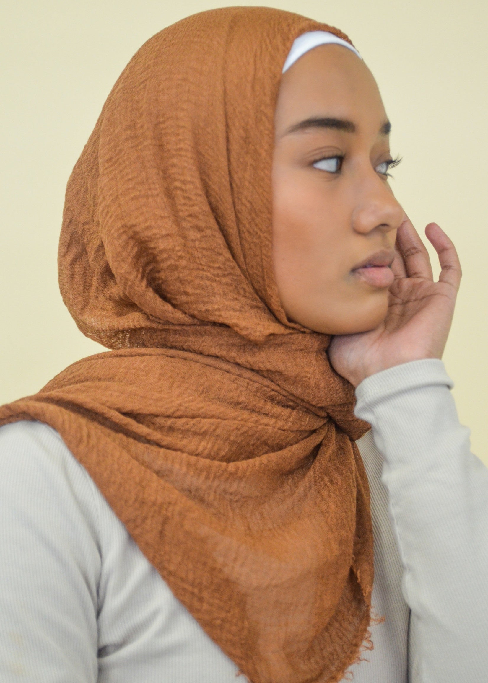 Cotton Crinkle - Bombay brown - Nasiba