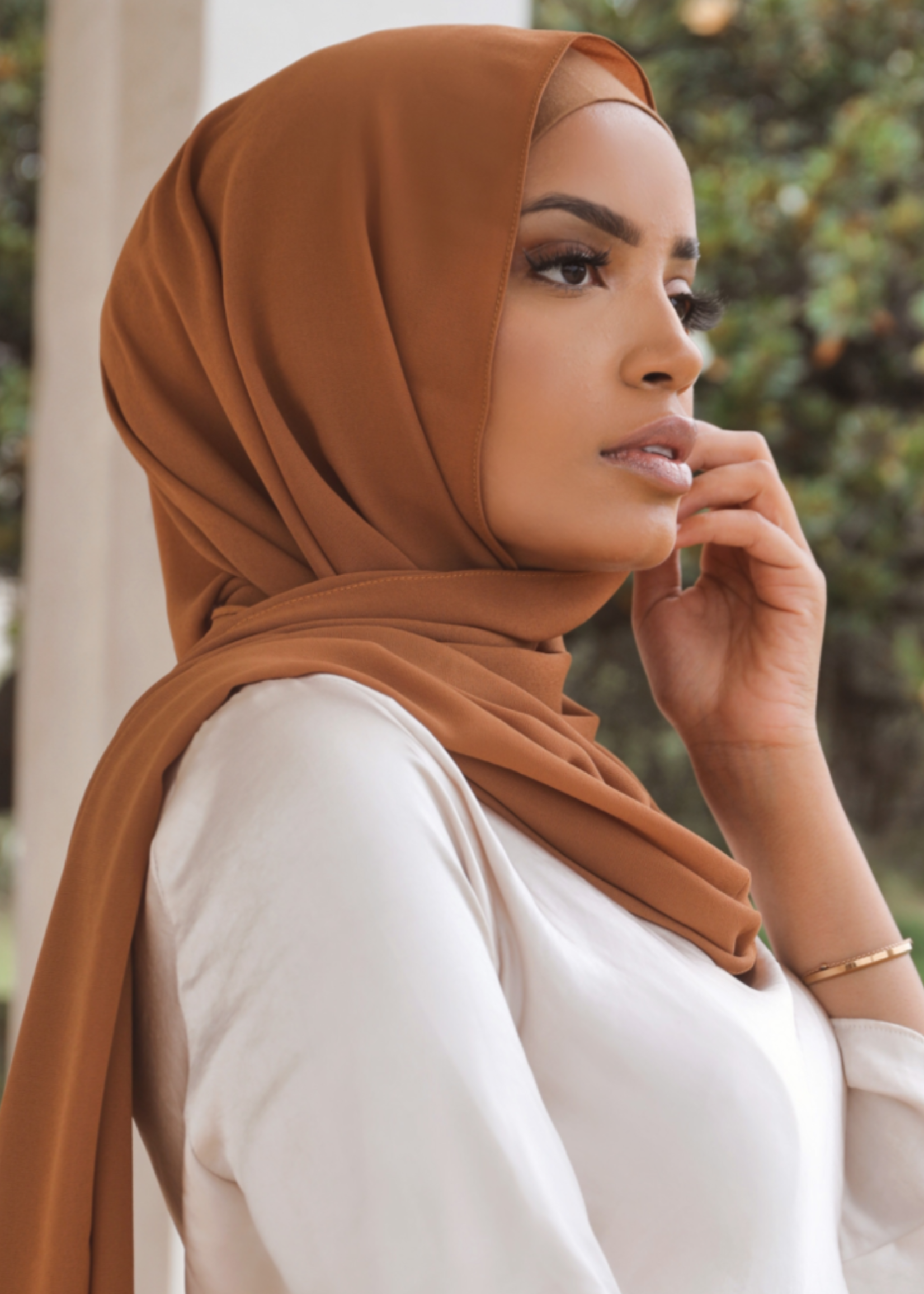 Premium Chiffon Hijab - Caramel - Nasiba