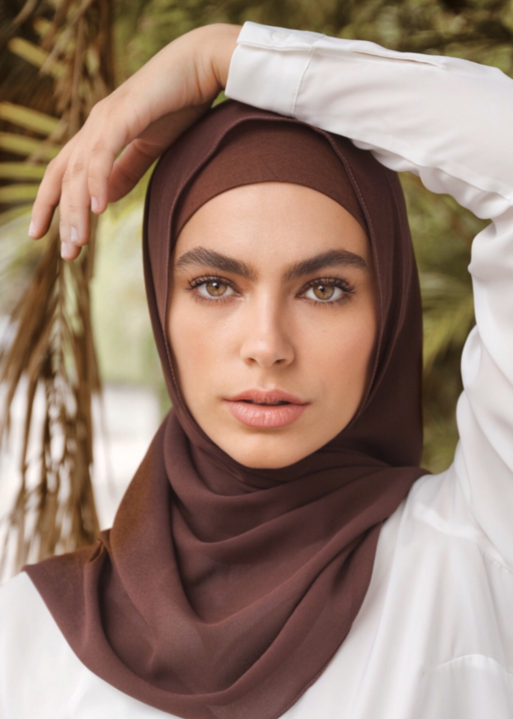 Premium Chiffon Hijab - Chocolate