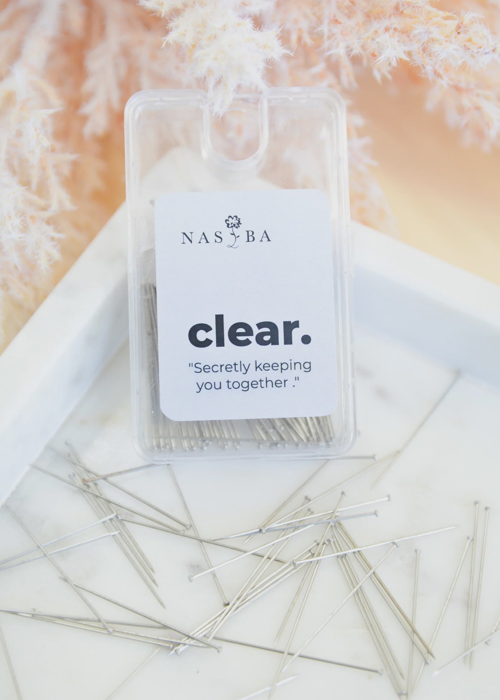 Clear Headless Hijab Pins - Nasiba