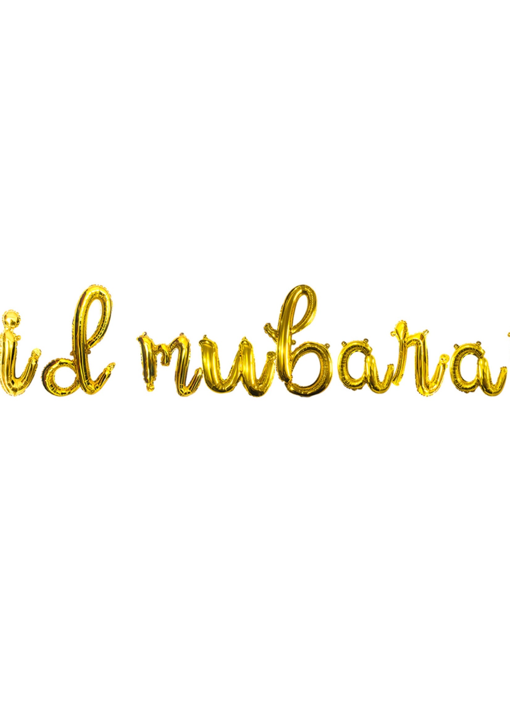 Eid Mubarak Foil Balloon - Gold - Nasiba