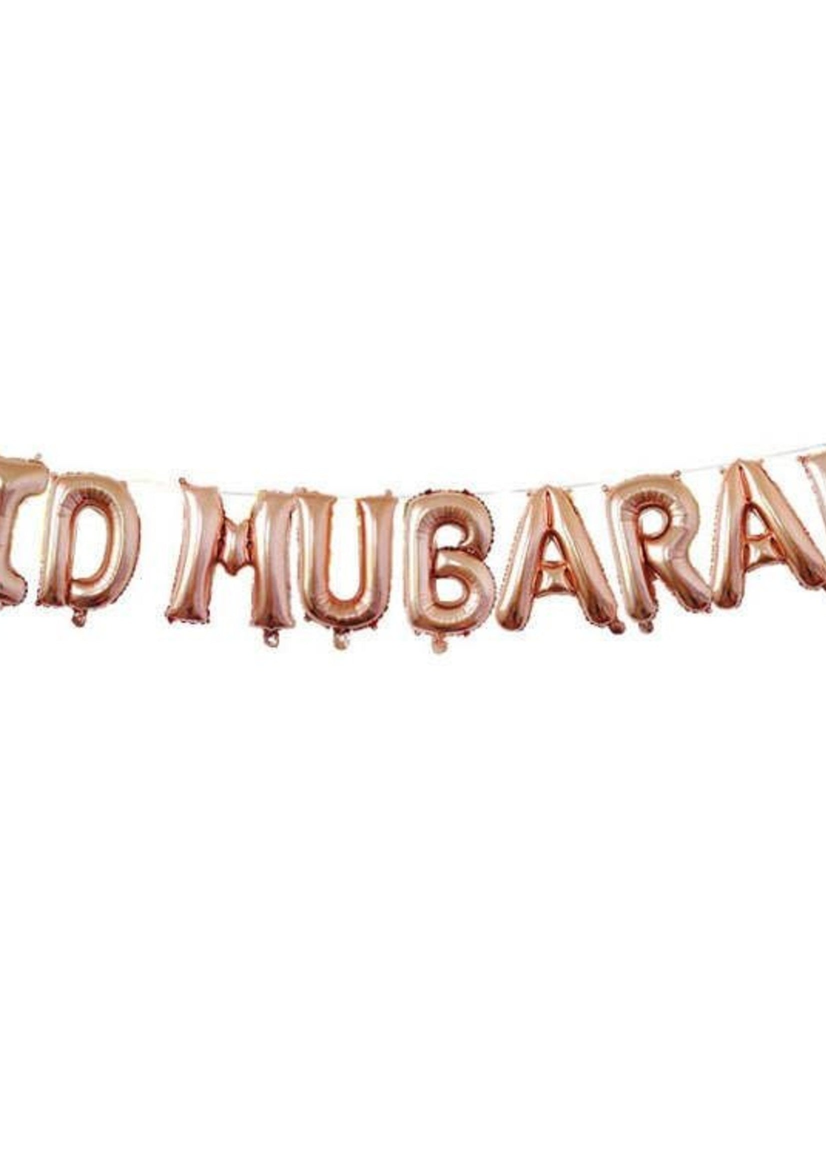 Eid Mubarak Foil banner Rose Gold - Nasiba