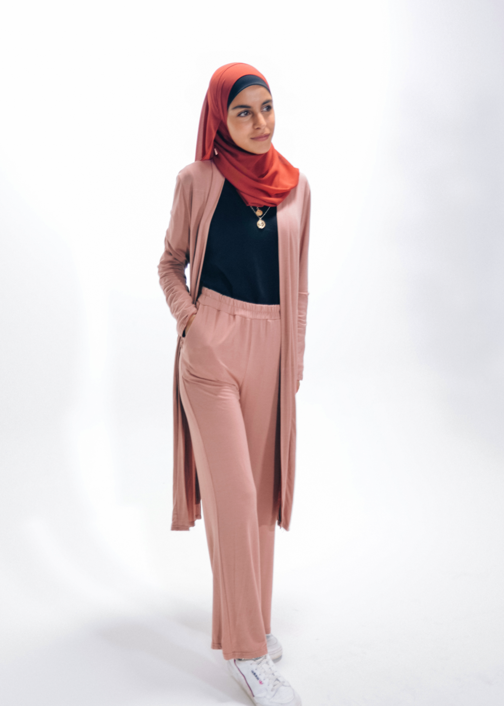 Girls Wide Leg Pants - Blush Pink - Nasiba