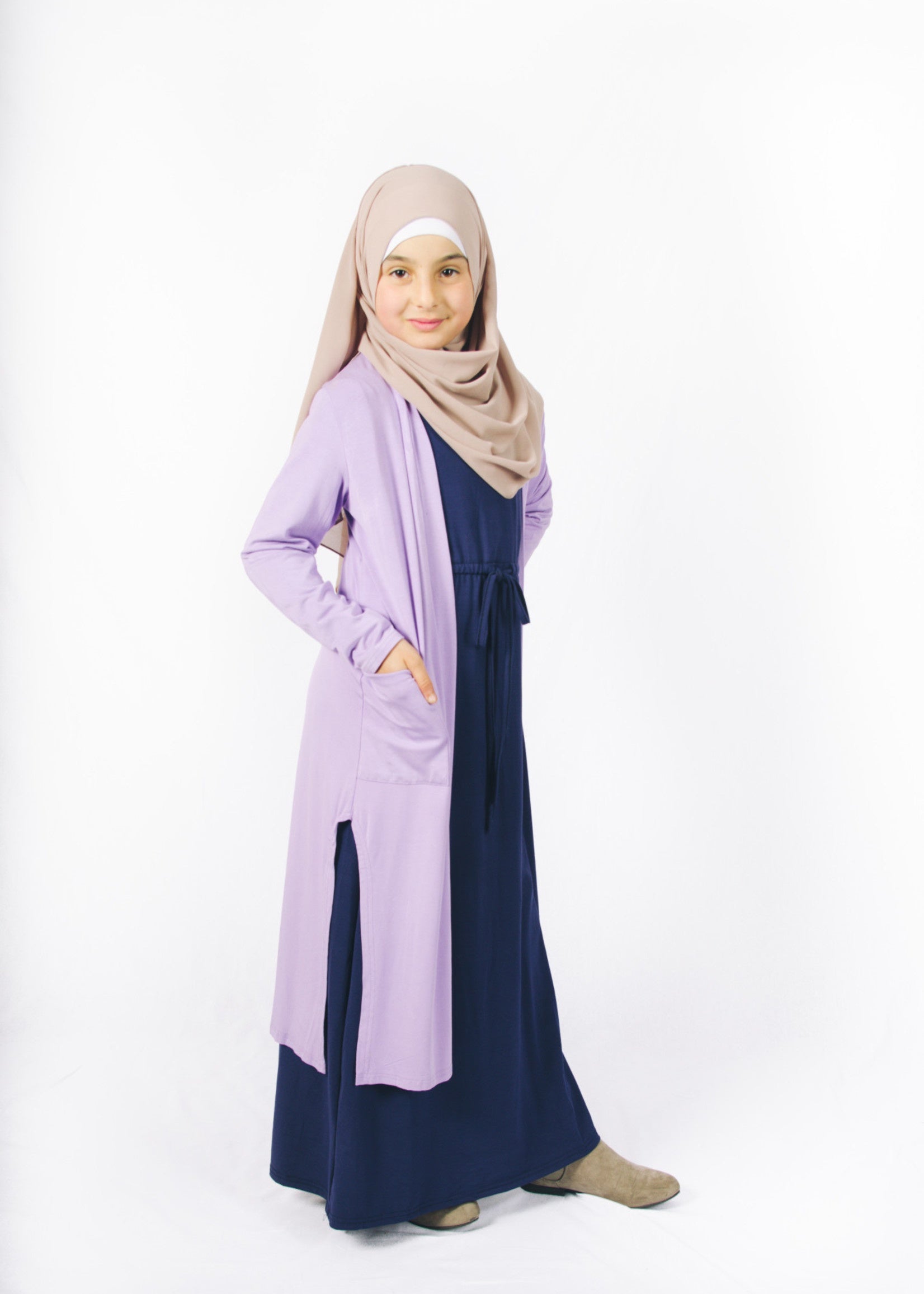 Girls Cardigan - Voilet - Nasiba