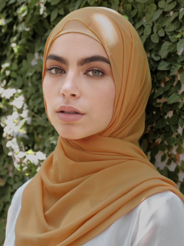 Premium Chiffon Hijab - Honey