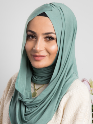Jersey Shawl Set - Cadet Blue (s) - Nasiba