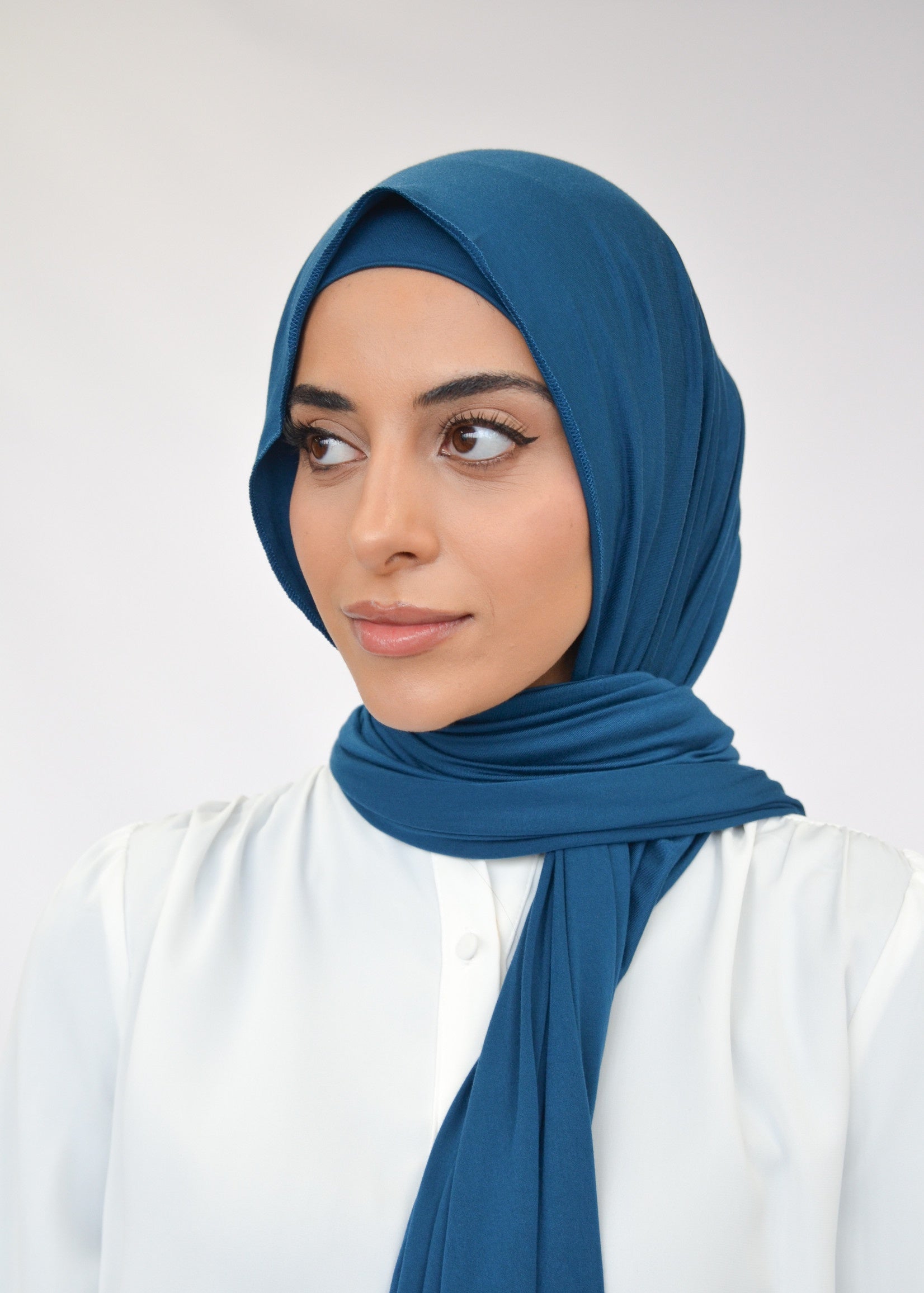 Jersey Shawl Set - Blue sapphire - Nasiba