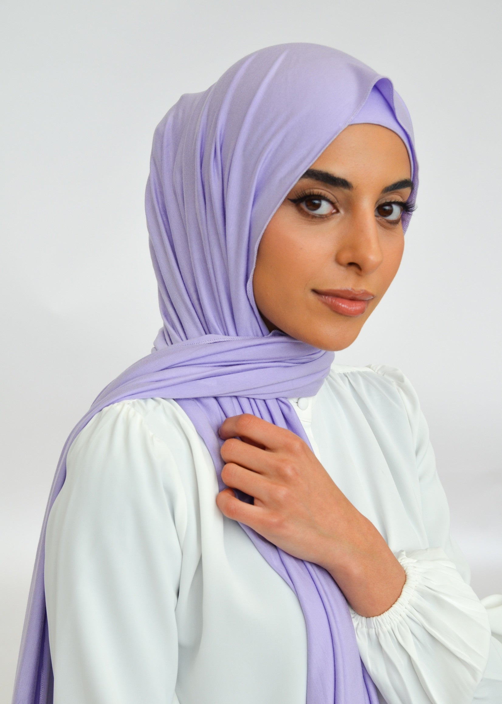 Jersey Shawl Set - Lilac Breeze - Nasiba